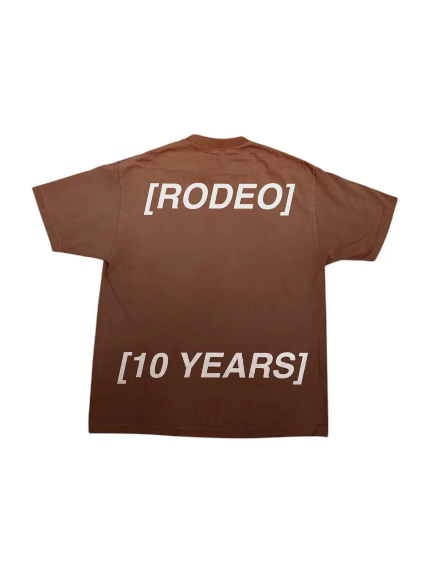 Мужская футболка с принтом Travis Scott Rodeo 10 Years La Flame Tee Brown — изображение 2 из 2
