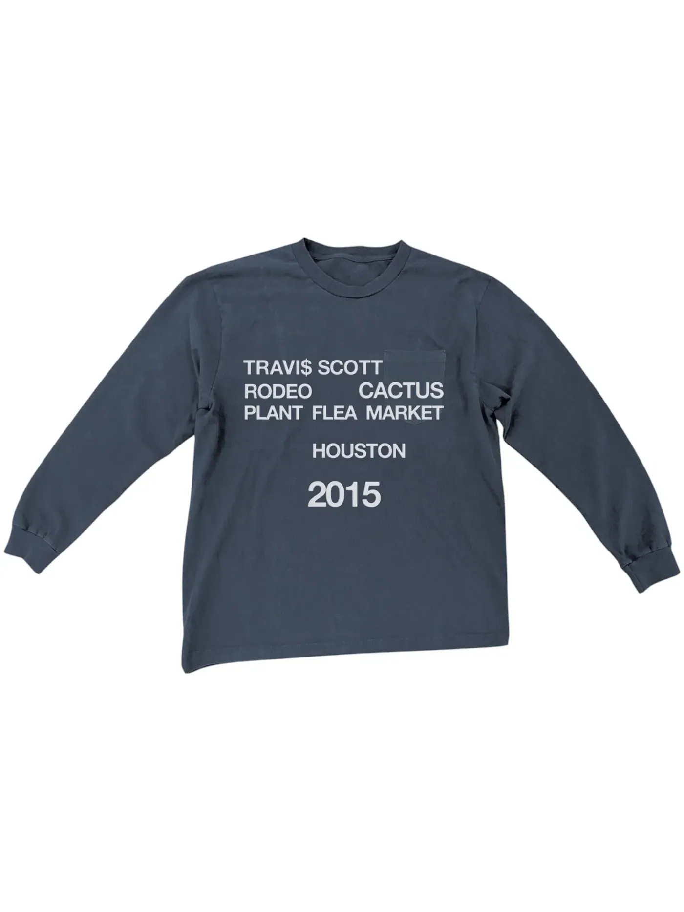 Мужская футболка с длинным рукавом Travis Scott Rodeo CPFM 2015 L/S Tee — изображение 1 из 2, темно-синий