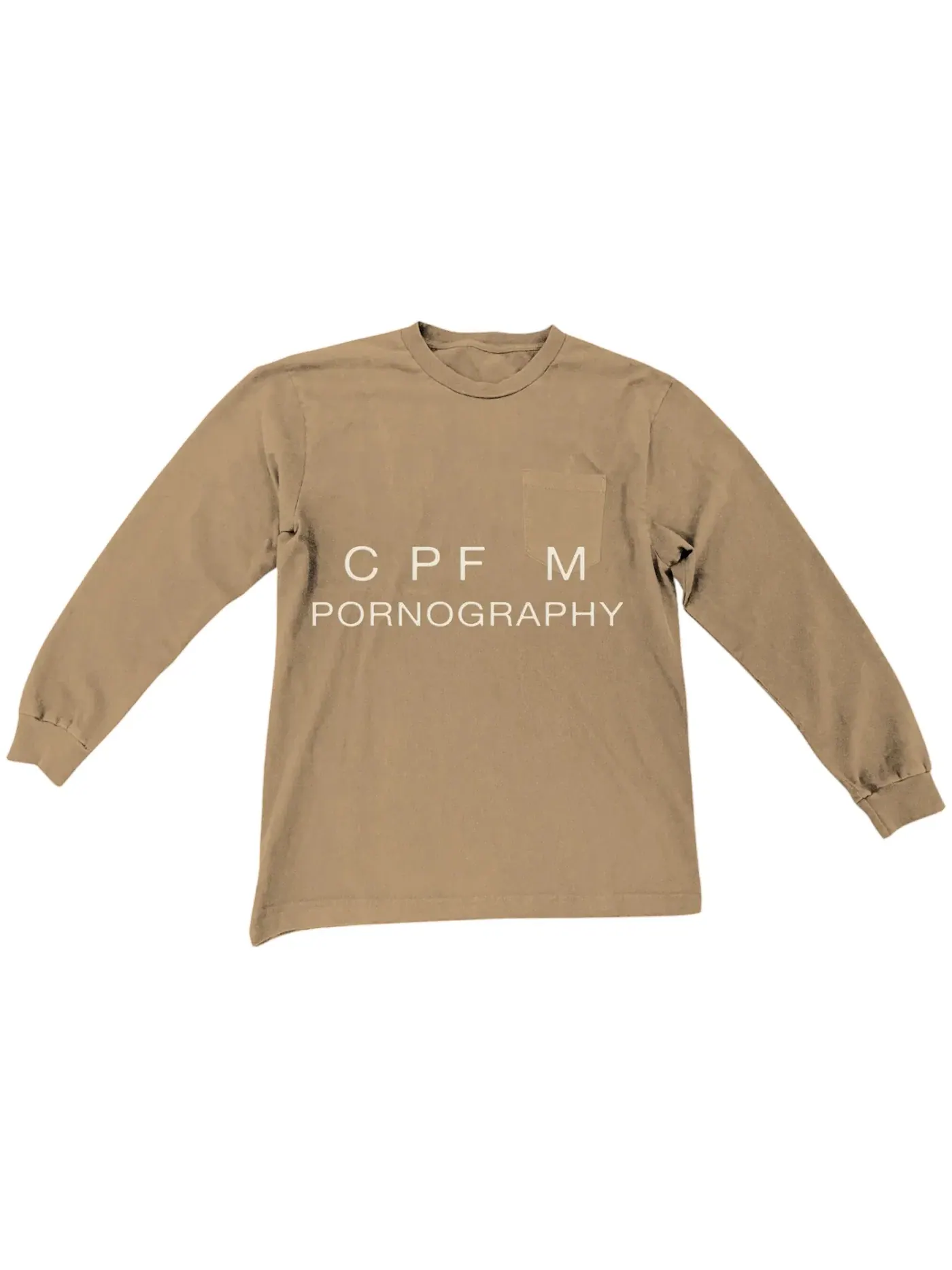 Мужская футболка с принтом Travis Scott Rodeo CPFM Track 1 L/S Tee — изображение 1 из 2, коричневый