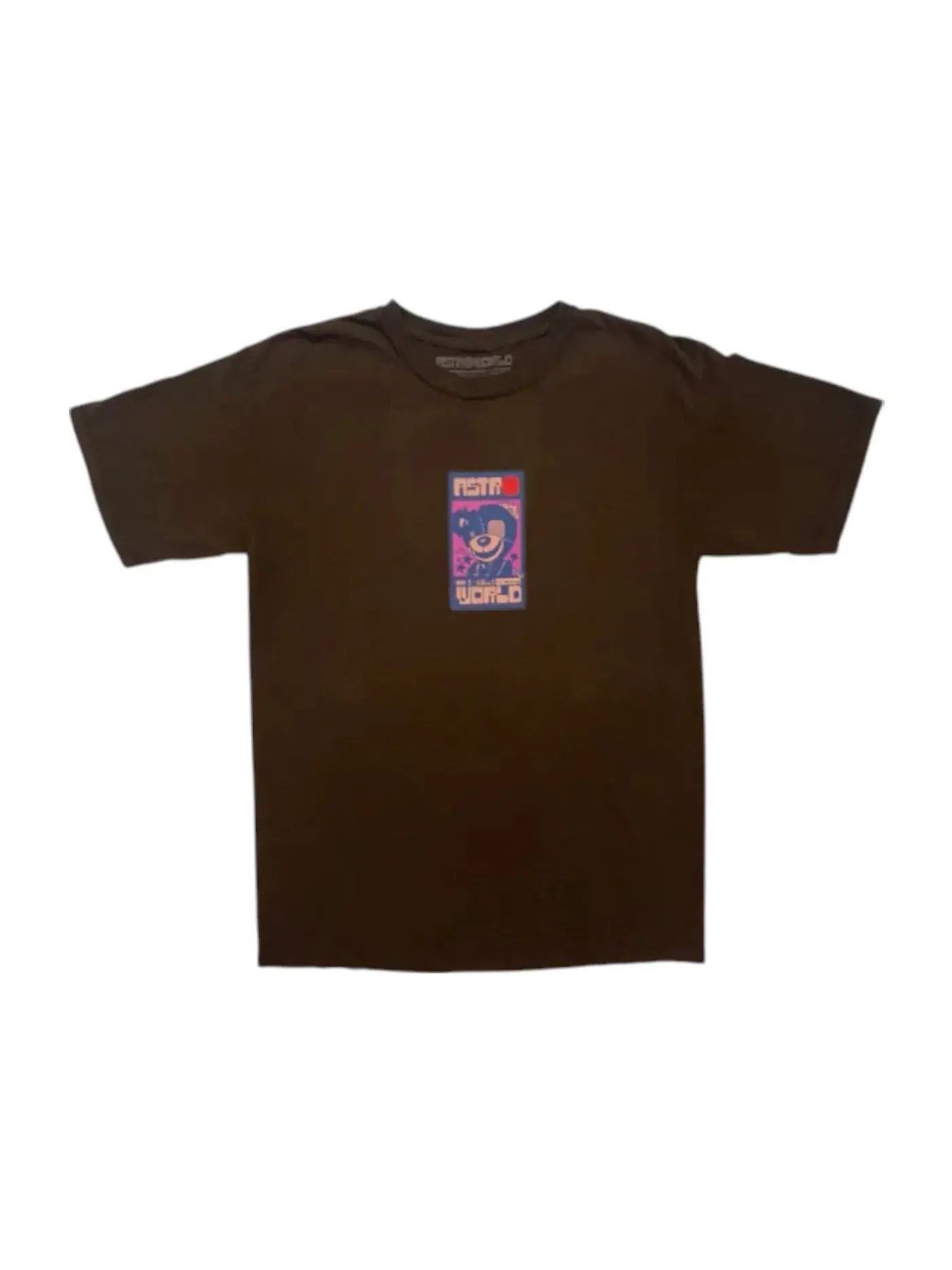 Мужская футболка с принтом Travis Scott Scare Bear Tee — изображение 1 из 1, коричневый