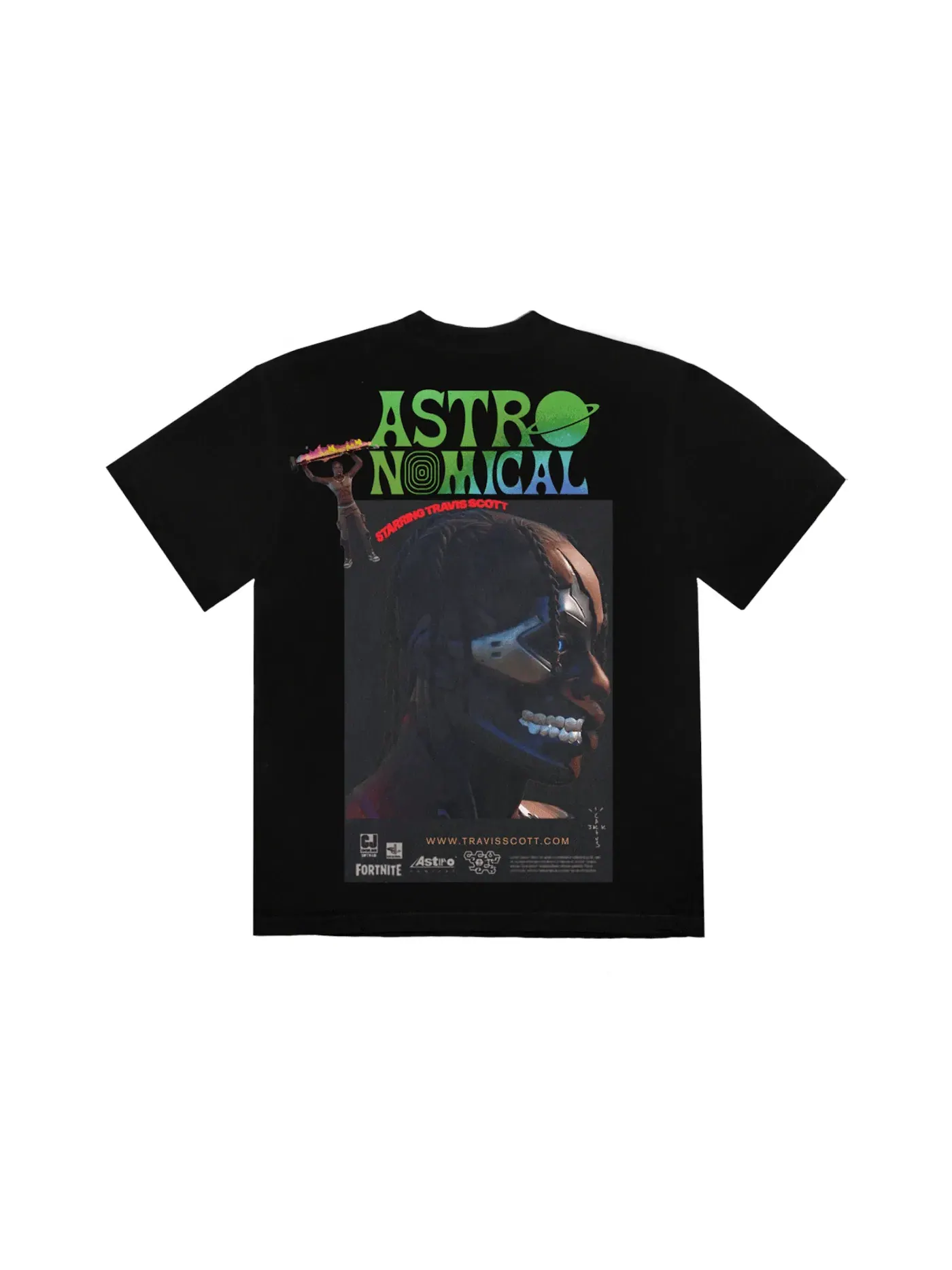 Мужская футболка с принтом Travis Scott Sicko Event II T-Shirt Black — изображение 2 из 2