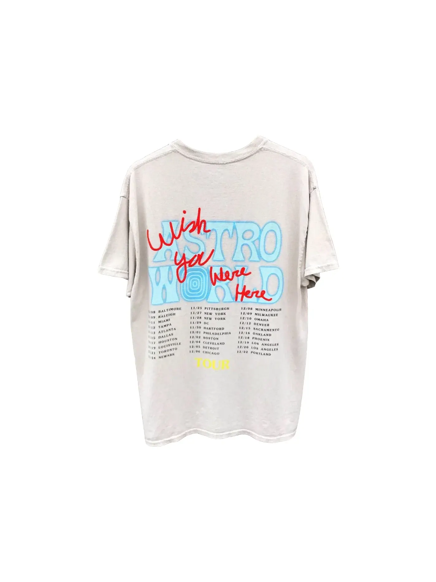 Мужская футболка с принтом Travis Scott Tee — изображение 2 из 2, бежевый