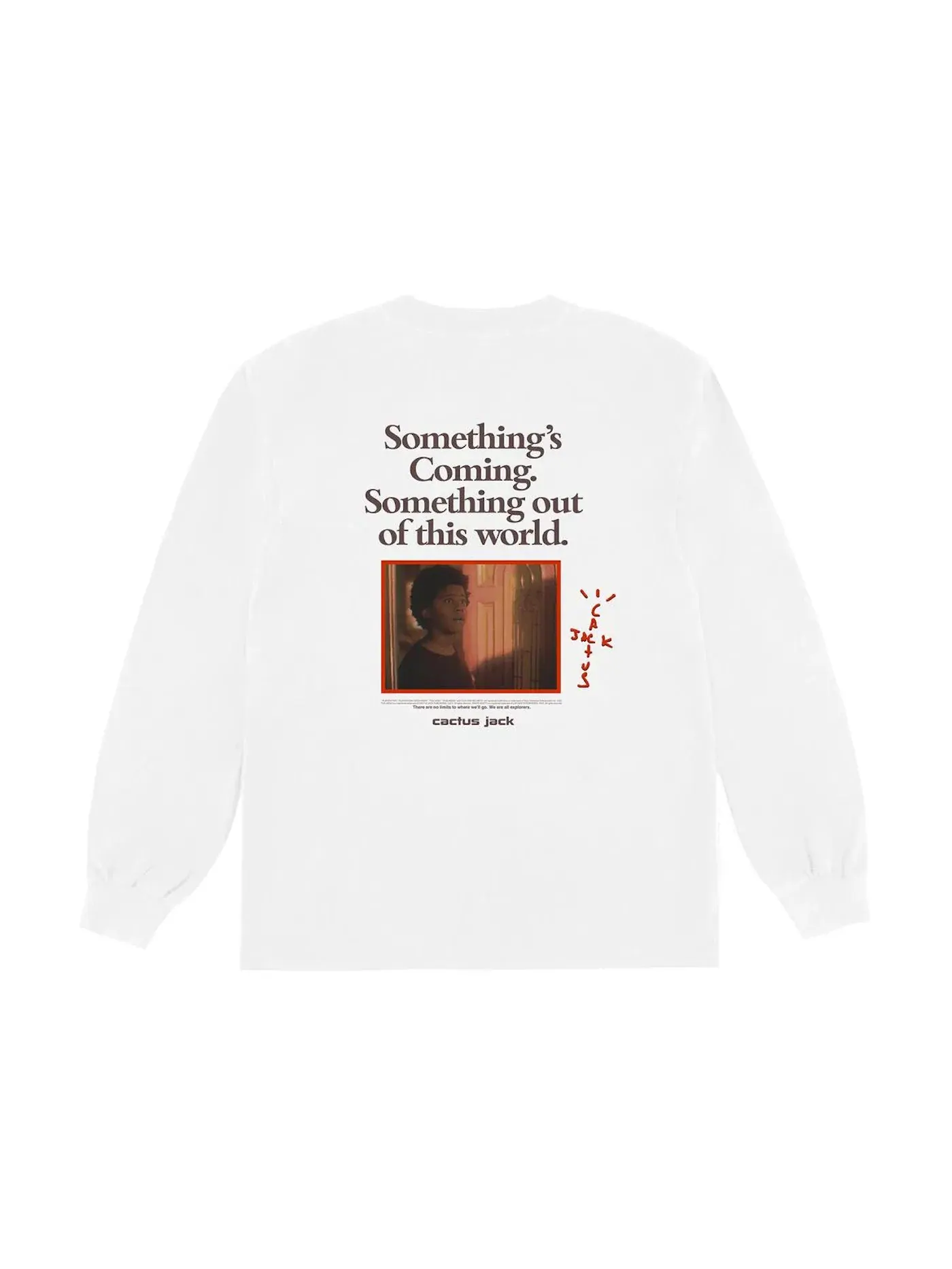 Мужская футболка с длинным рукавом с принтом Travis Scott L/S T-shirt — изображение 2 из 2, белый