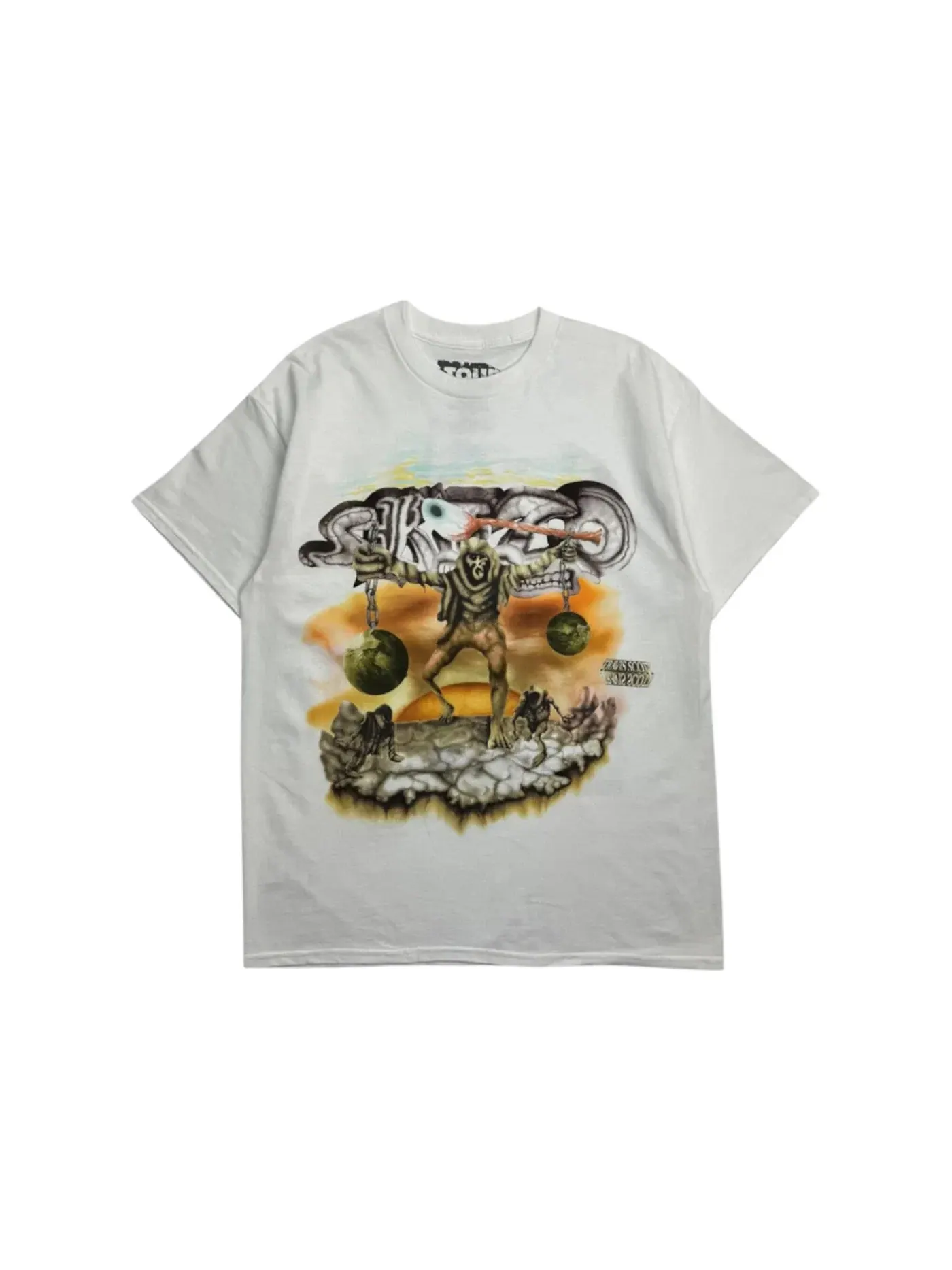 Мужская футболка с принтом Travis Scott South America Skitzo T-Shirt — изображение 1 из 2, белый