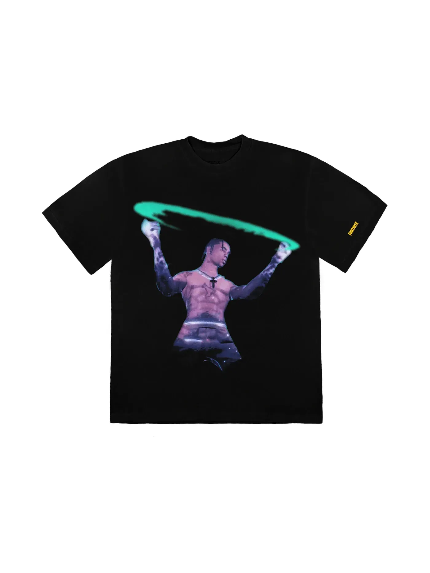 Мужская футболка с принтом Travis Scott T-shirt — изображение 1 из 2, черный