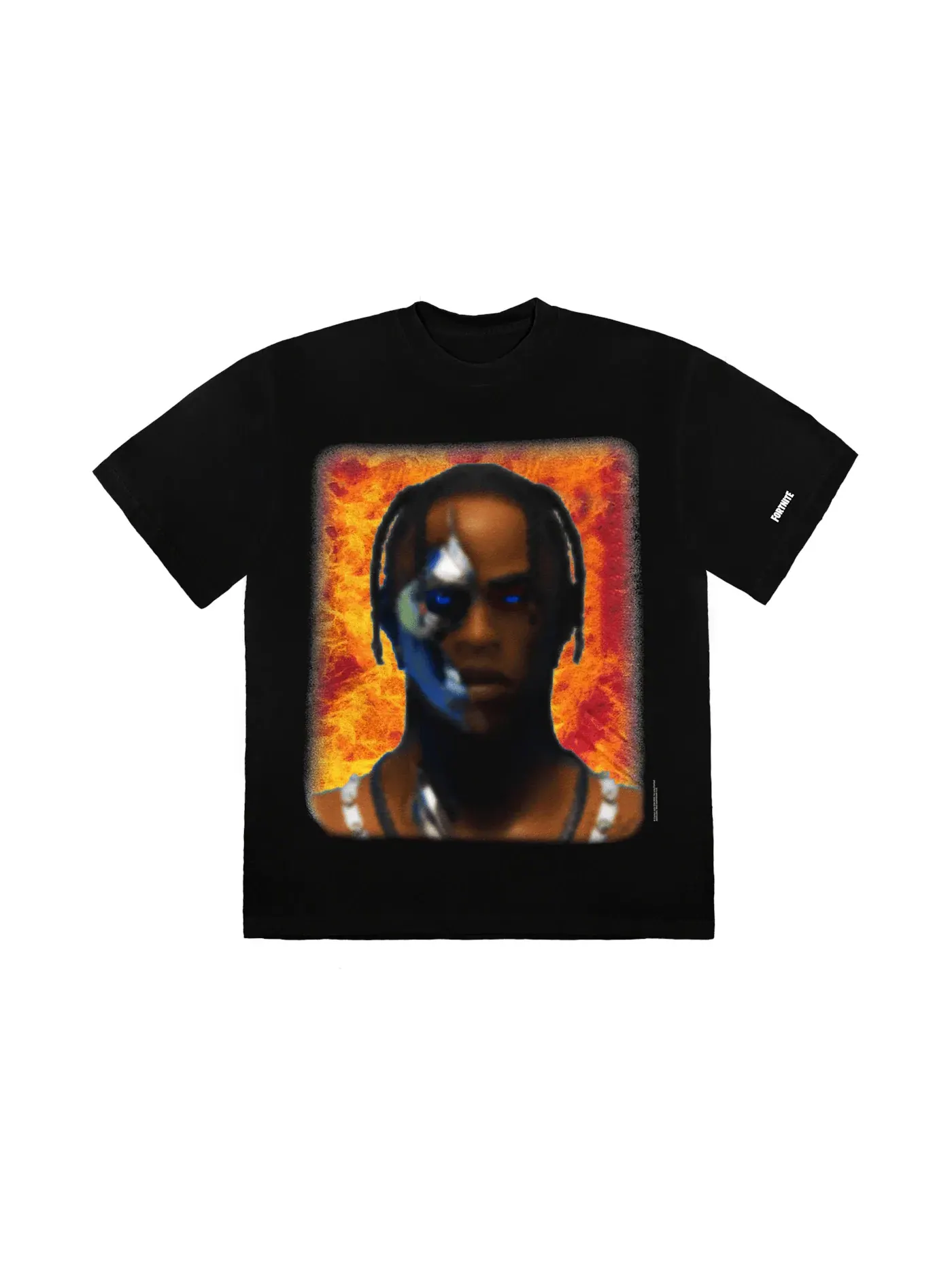 Мужская футболка с портретным принтом T-3500 Portrait Travis Scott — изображение 1 из 2, черный