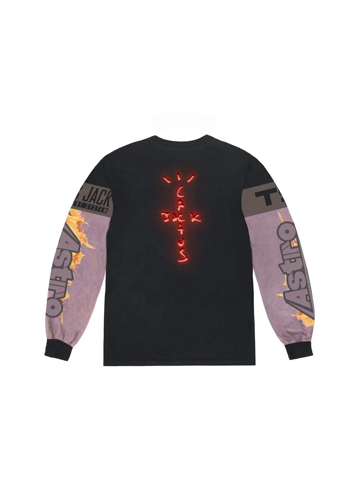 Мужская футболка с длинным рукавом Travis Scott L/S Jersey — изображение 2 из 2, черный/мульти