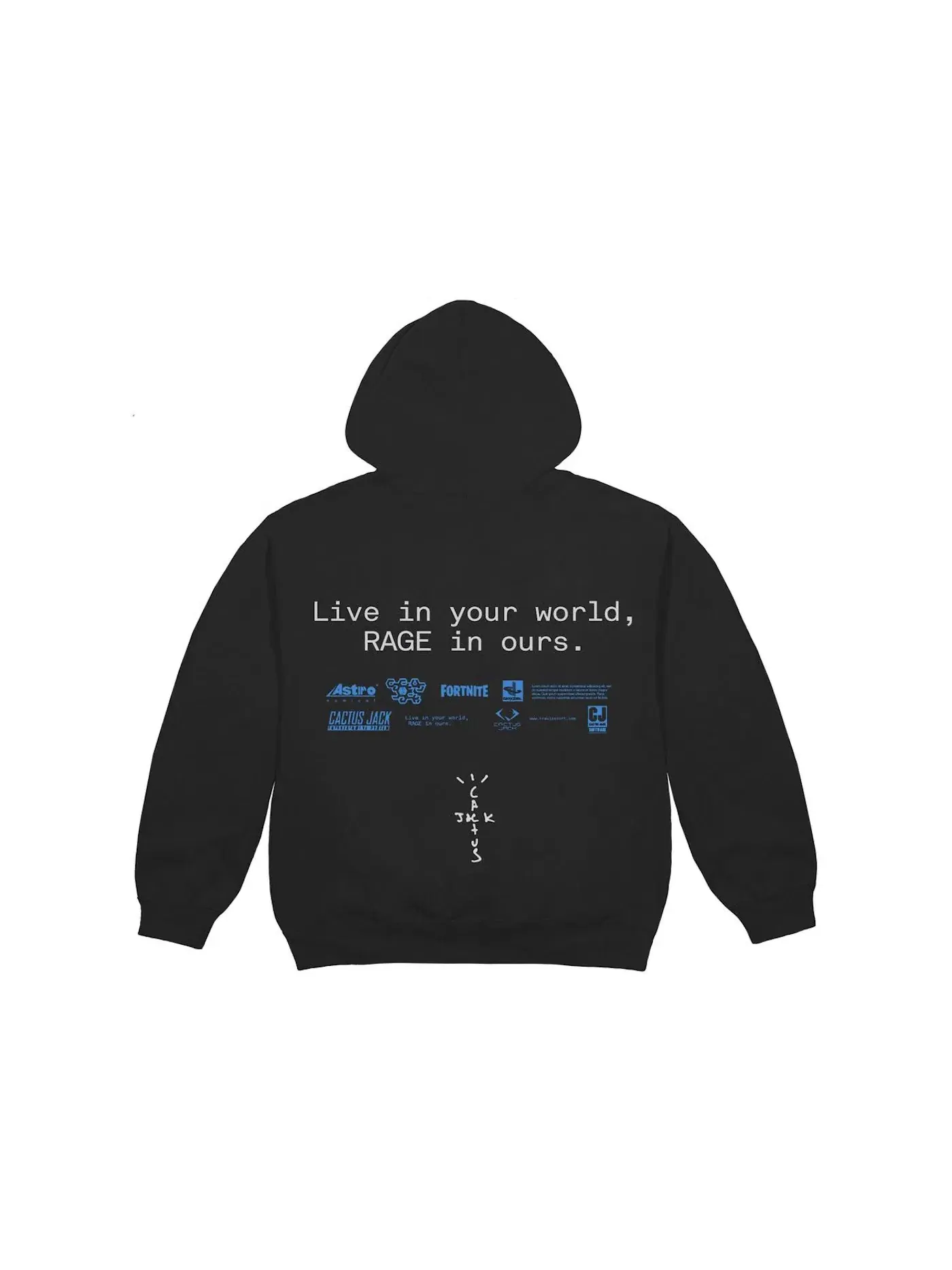 Мужская худи с принтом Travis Scott Hoodie Black — изображение 2 из 2
