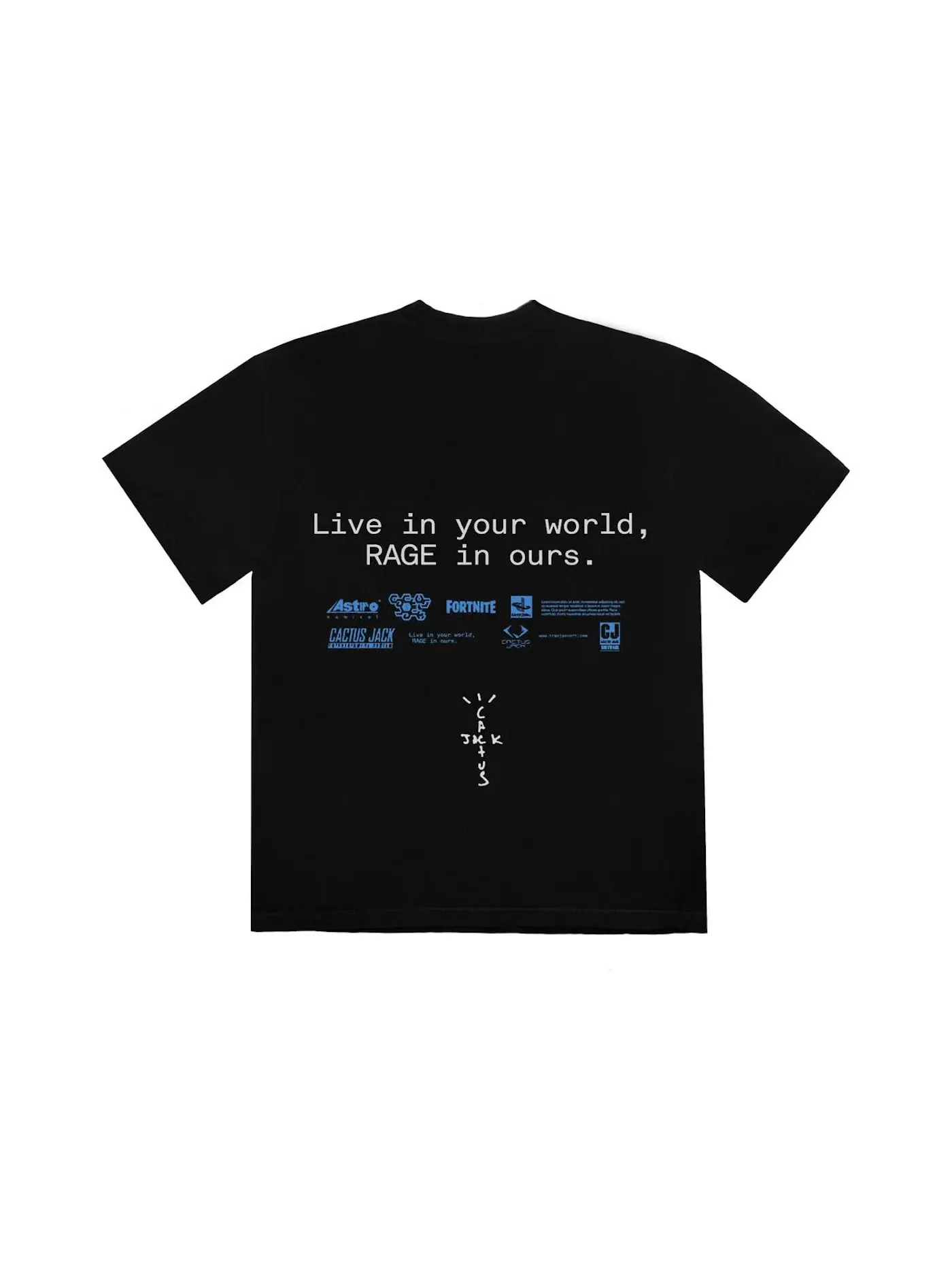 Мужская футболка с принтом Travis Scott The Scotts World — изображение 2 из 2, черный