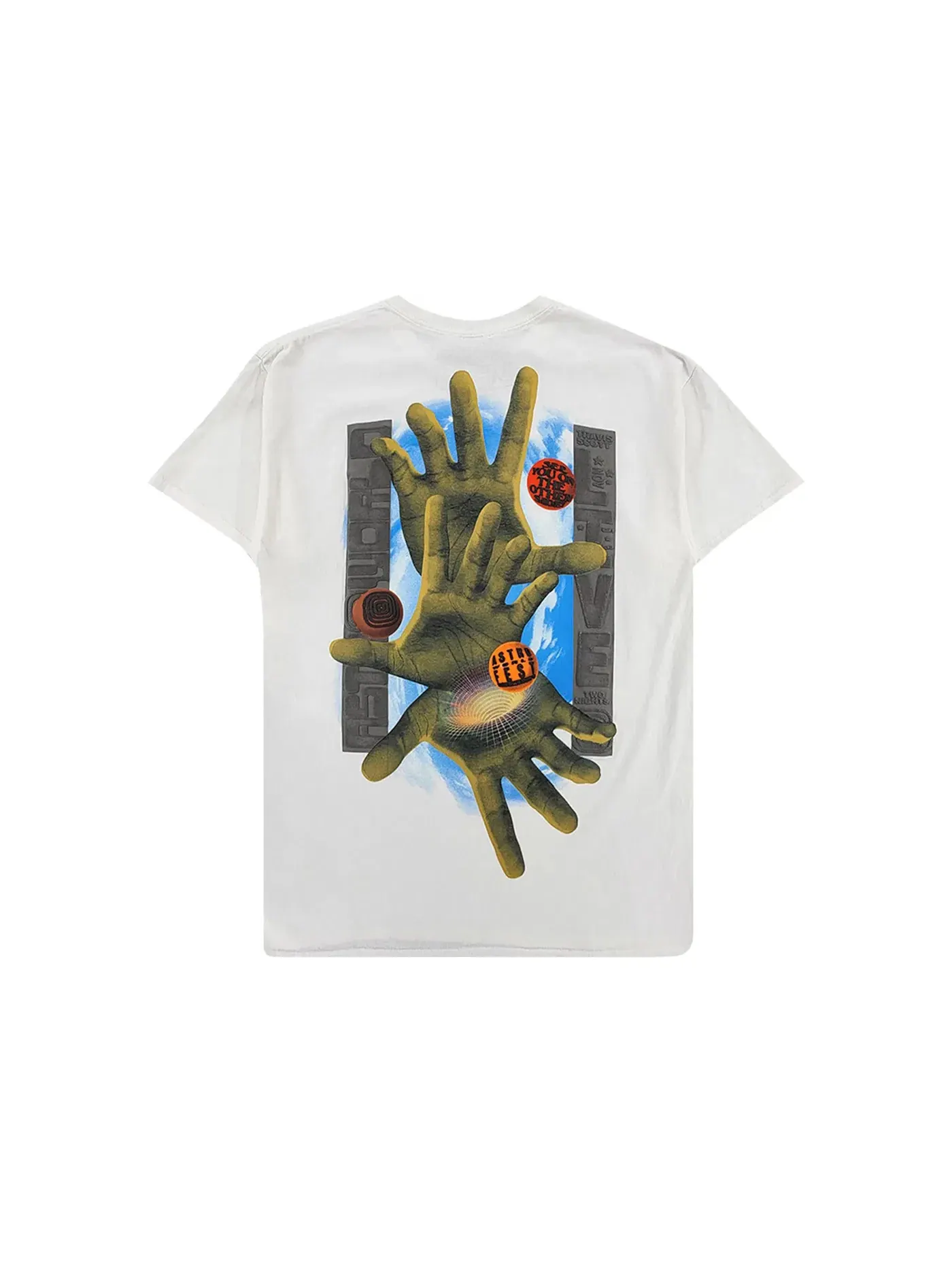 Мужская футболка с принтом Travis Scott T-shirt — изображение 2 из 2, черный