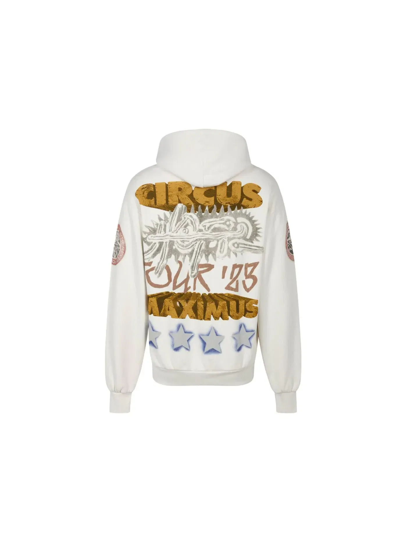 Мужская худи с принтом Circus Maximus 2023 Tour Travis Scott — изображение 2 из 2, белый