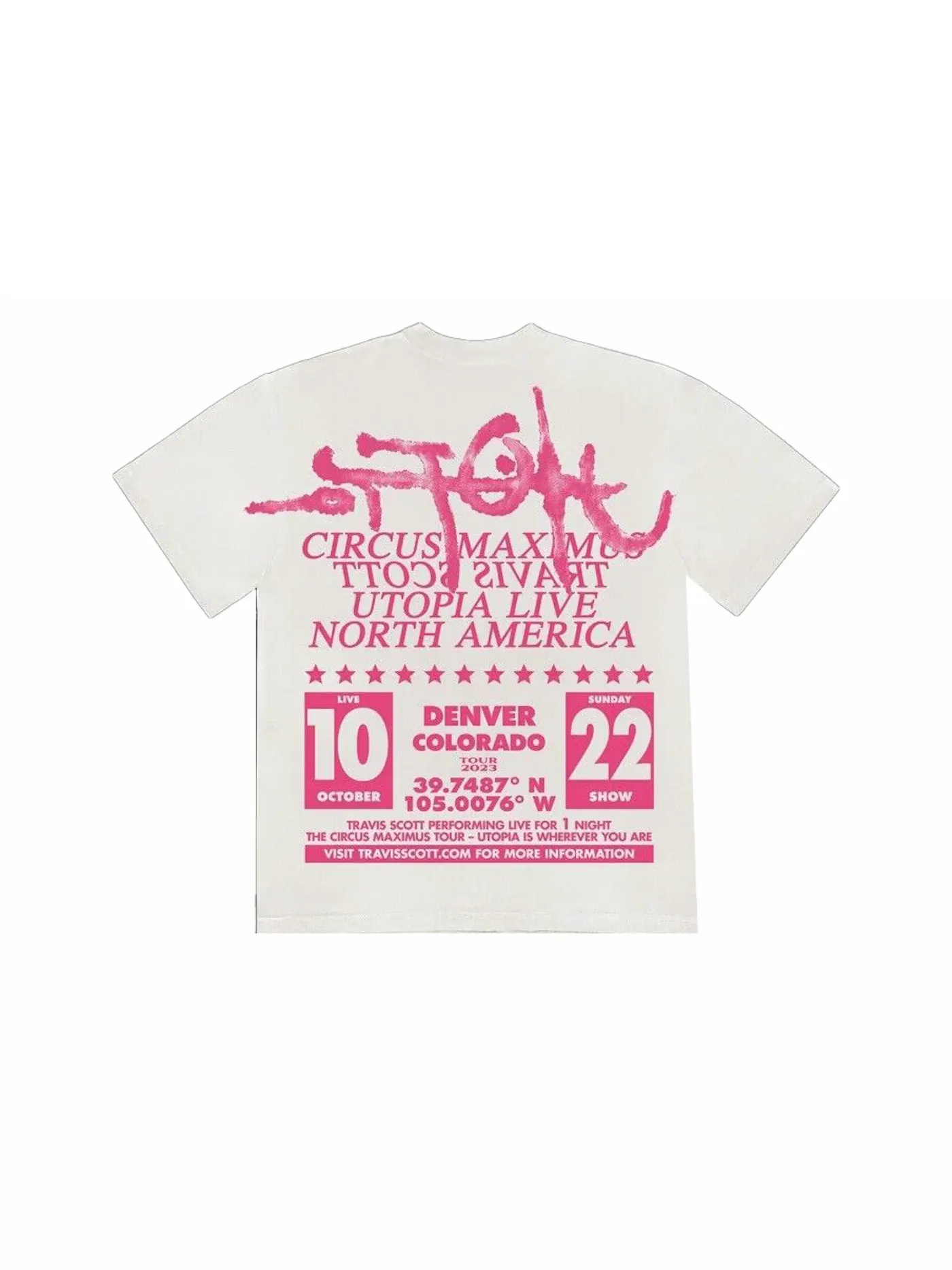 Мужская футболка с принтом Travis Scott T-shirt — изображение 1 из 2, белый