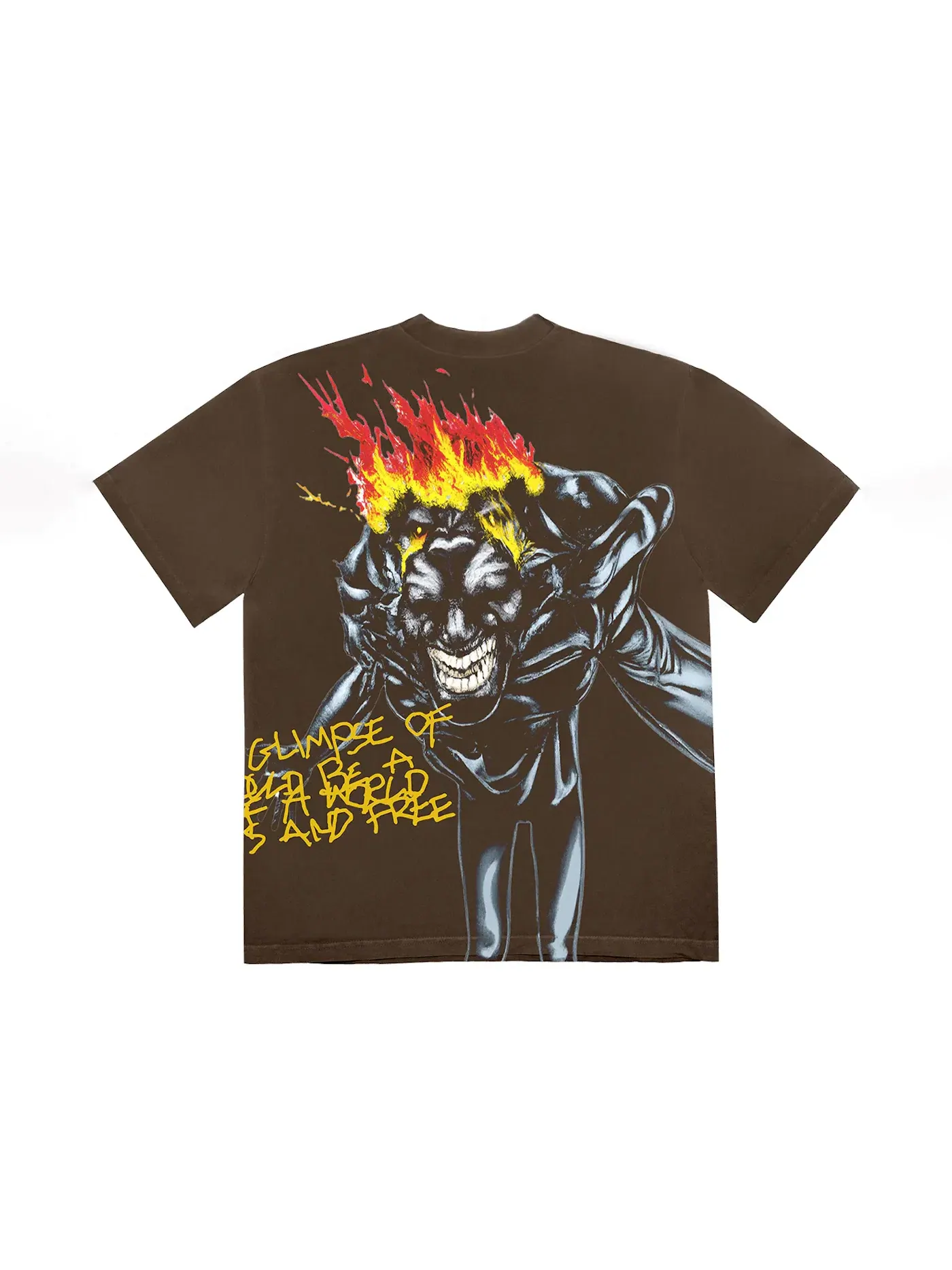 Мужская футболка с принтом Utopia Travis Scott Tee — изображение 2 из 2, коричневый
