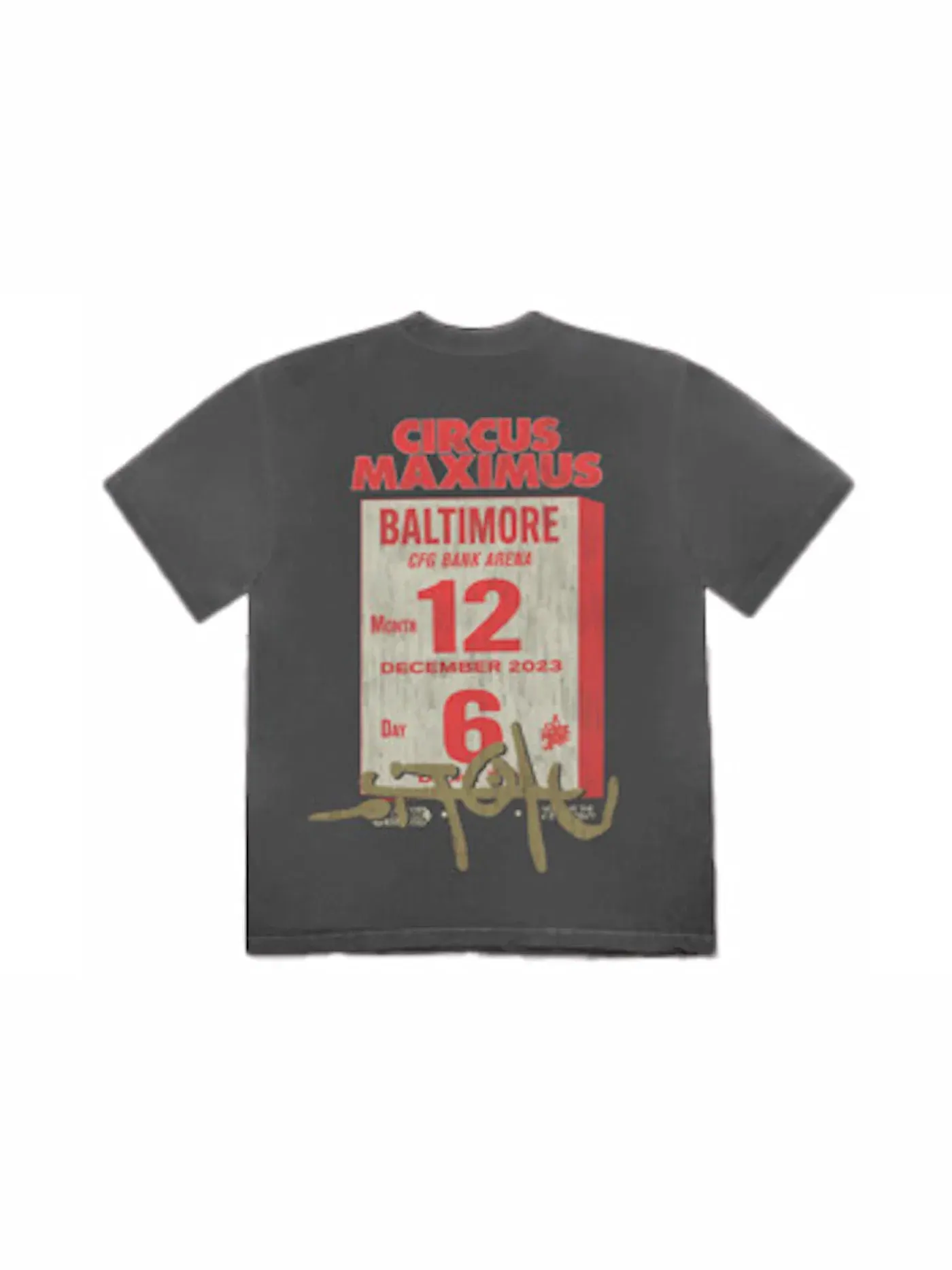Мужская футболка с принтом Travis Scott Tee — изображение 2 из 2, черный