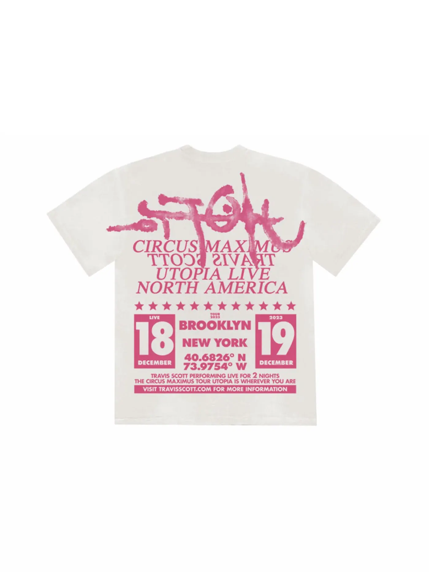 Мужская футболка с принтом Travis Scott Utopia Is In Brooklyn Tee — изображение 1 из 2, белый