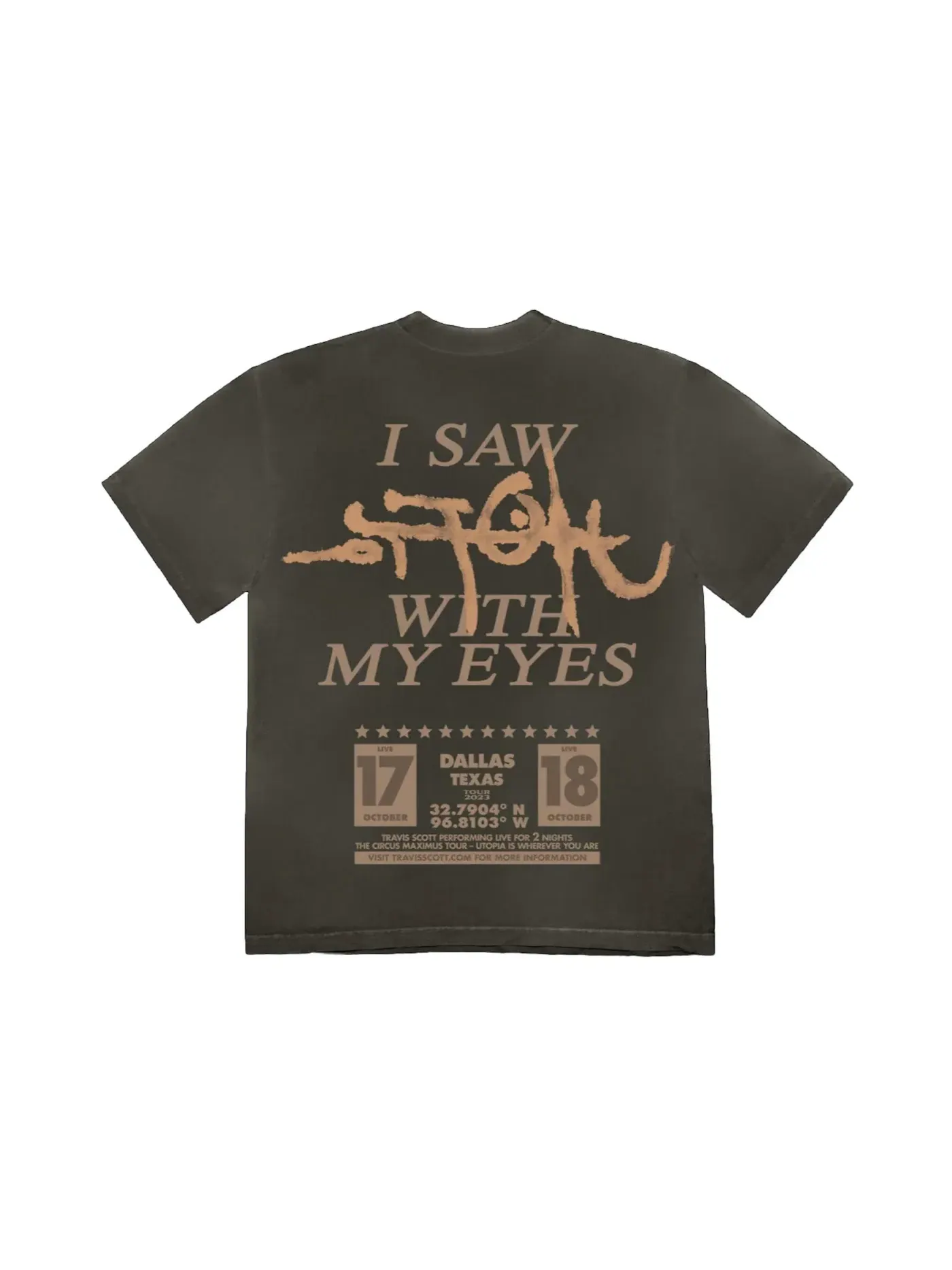 Мужская футболка с принтом Travis Scott Tee — изображение 2 из 2, черный