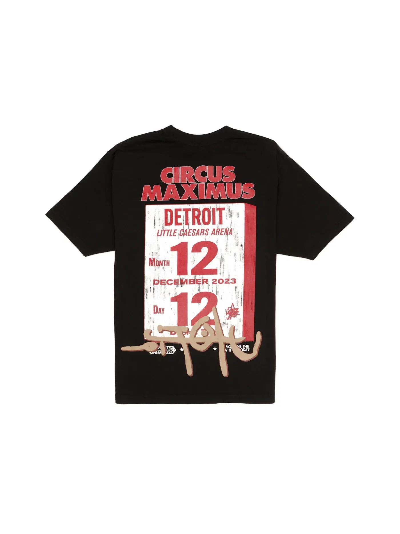 Мужская футболка с принтом Travis Scott Utopia Is In Detroit Tee — изображение 2 из 2, черный
