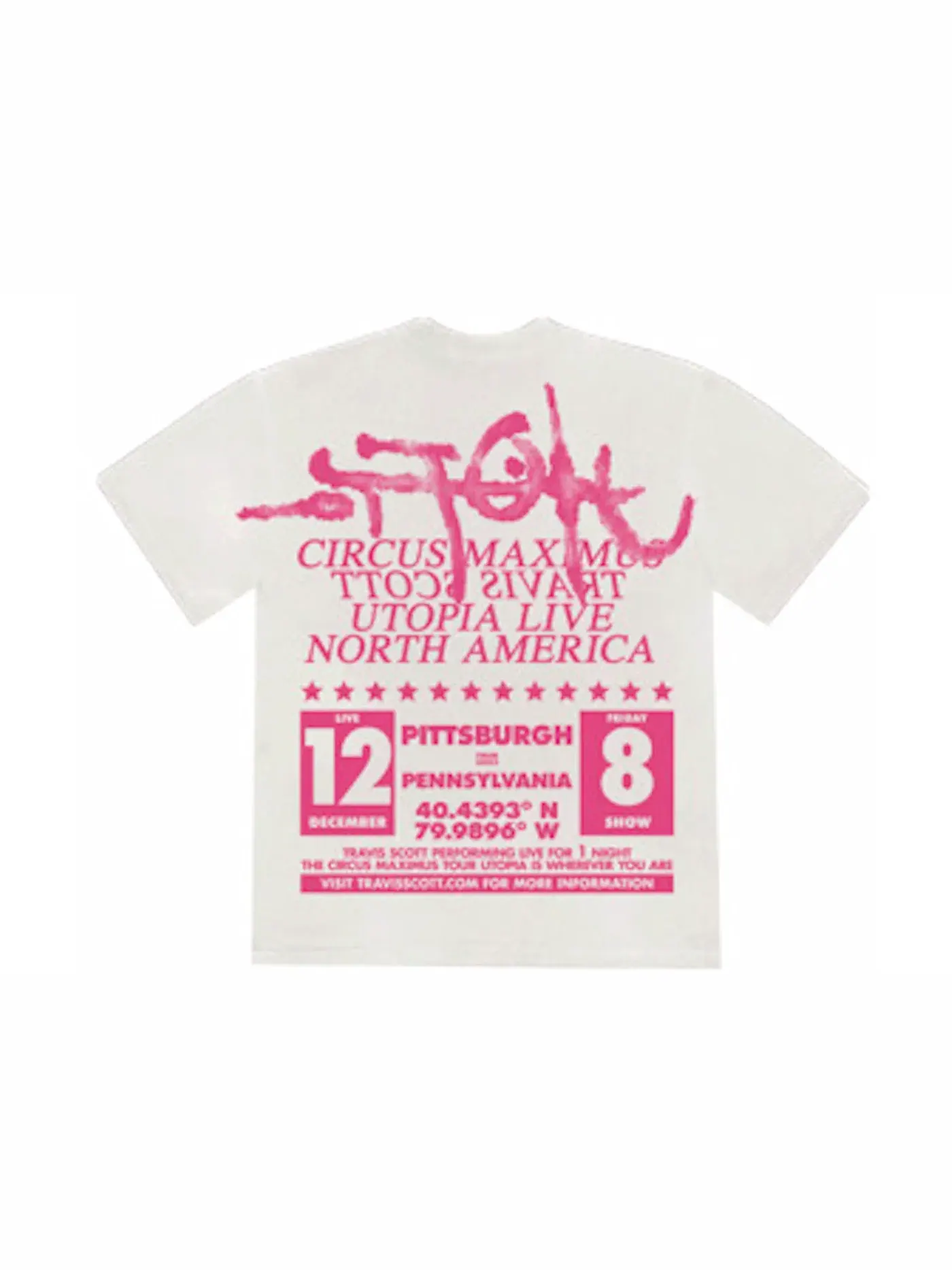 Мужская футболка с принтом Travis Scott Tee Travis Scott — изображение 1 из 2, белый