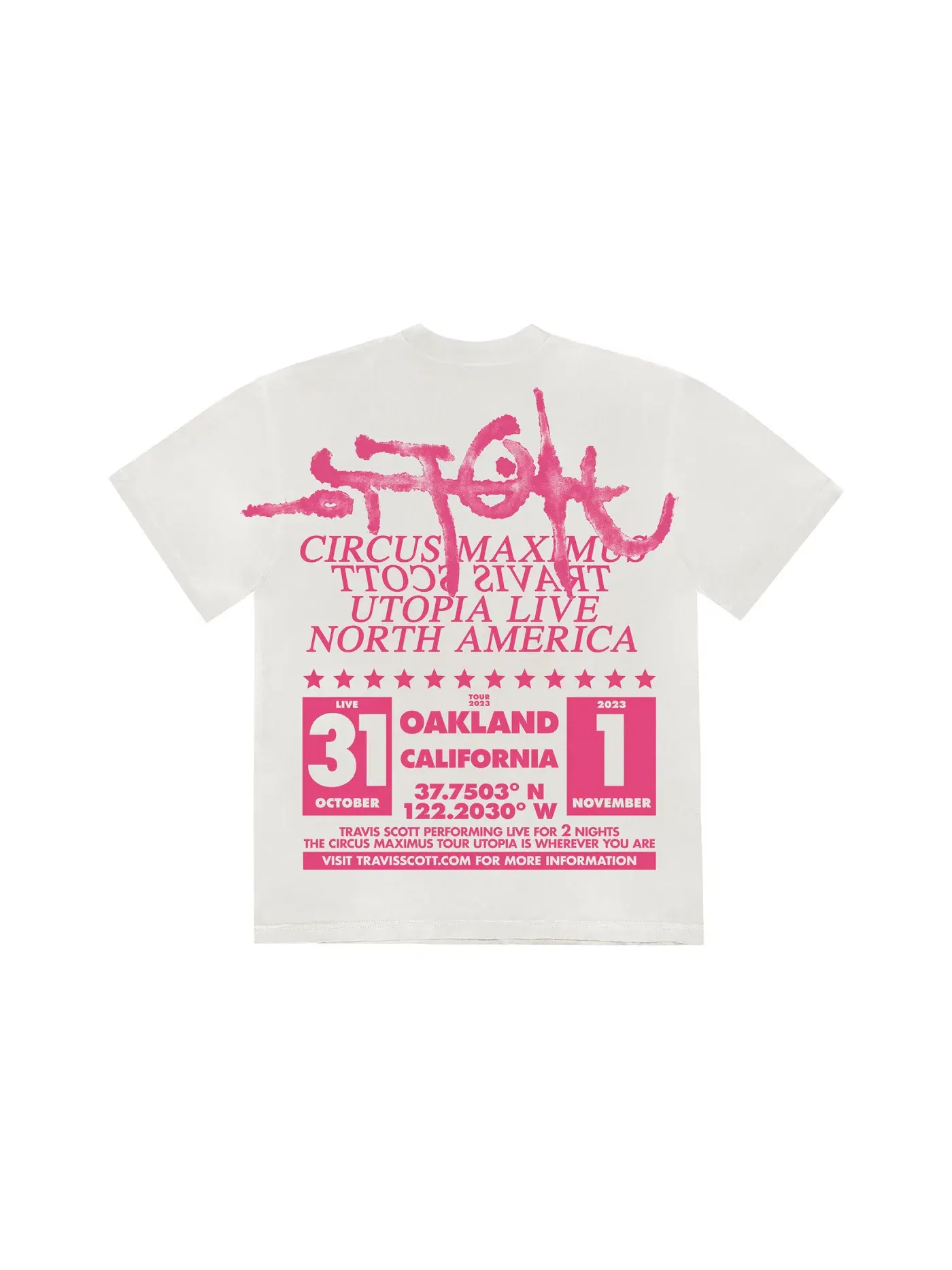 Мужская футболка с принтом T-shirt Travis Scott — изображение 1 из 2, белый