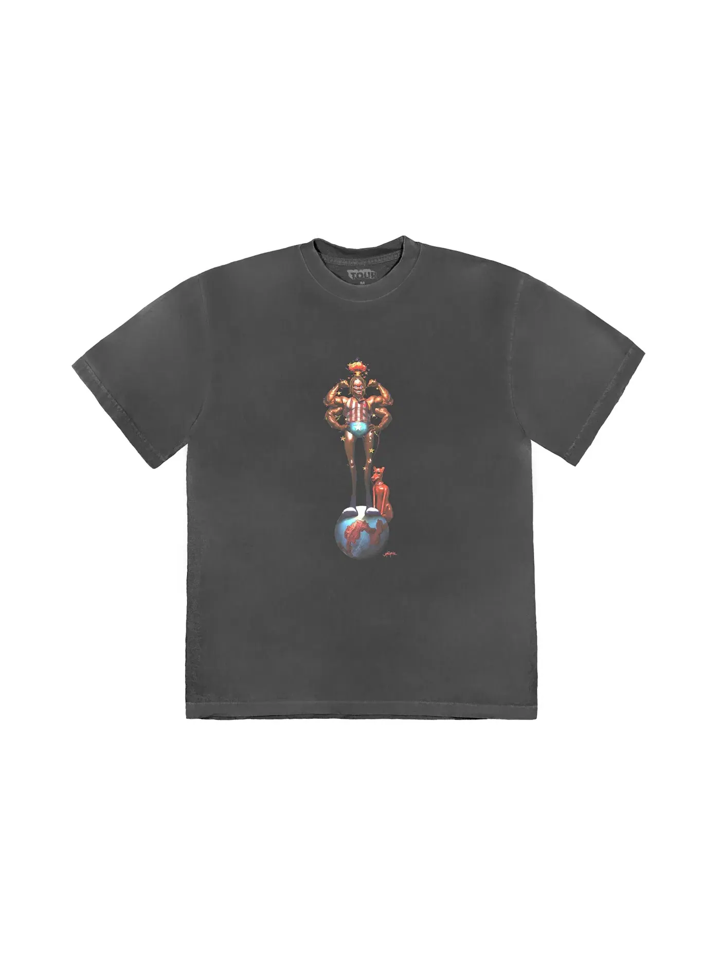 Мужская футболка с принтом Travis Scott Utopia Is In Seattle T-shirt — изображение 1 из 2, черный