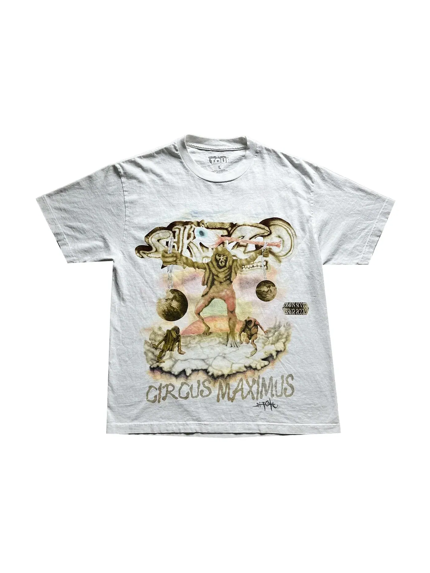 Мужская футболка с принтом Travis Scott Tee — изображение 1 из 2, белый