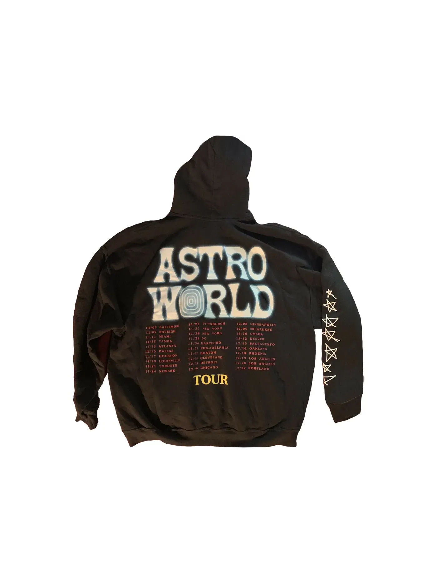 Мужской худи с принтом Travis Scott Wish You Were Here Hoodie — изображение 2 из 2, черный