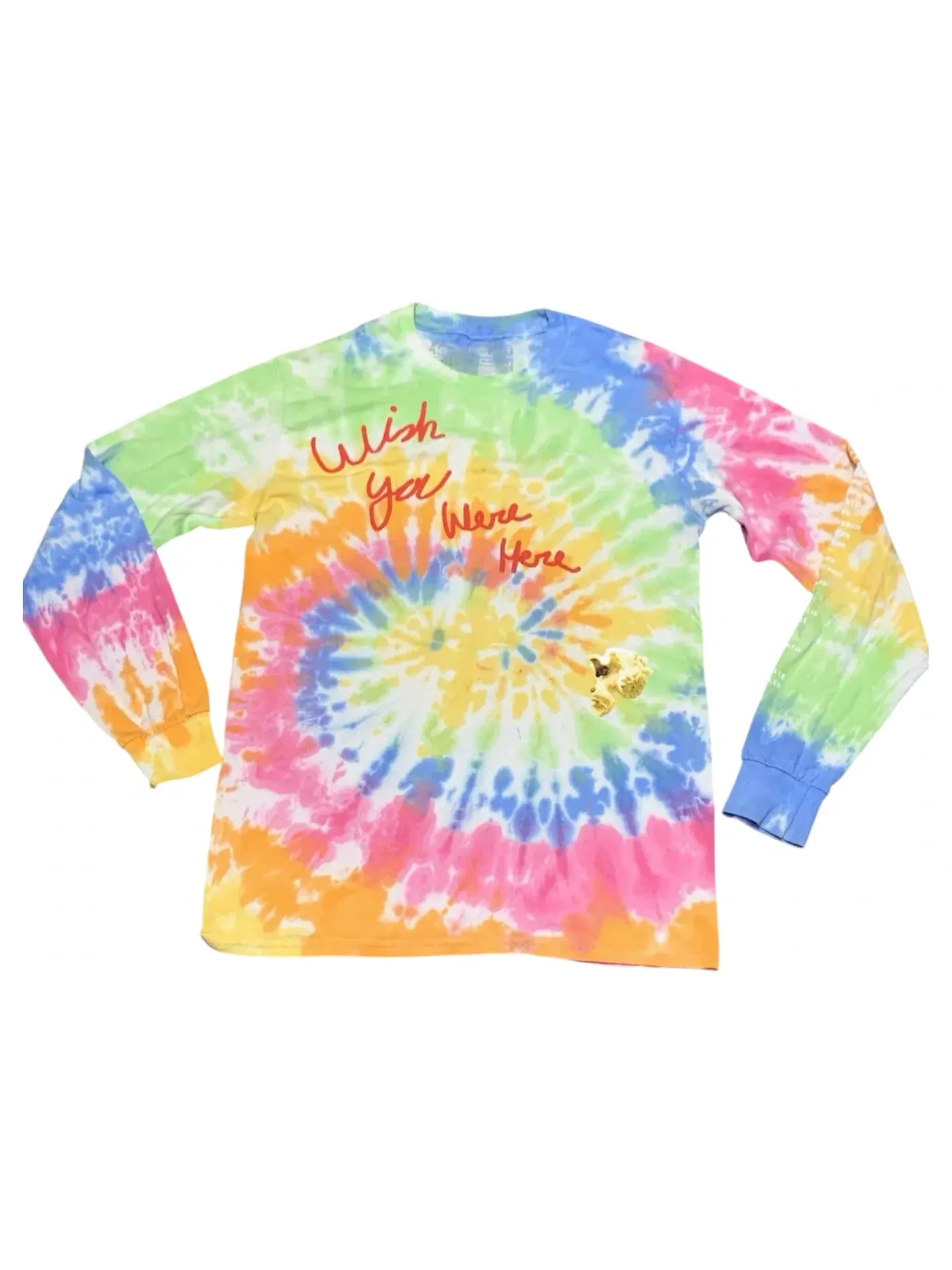Мужская футболка с принтом с длинным рукавом Travis Scott Wish You Were Here Popcorn Long Sleeve Tee — изображение 1 из 1