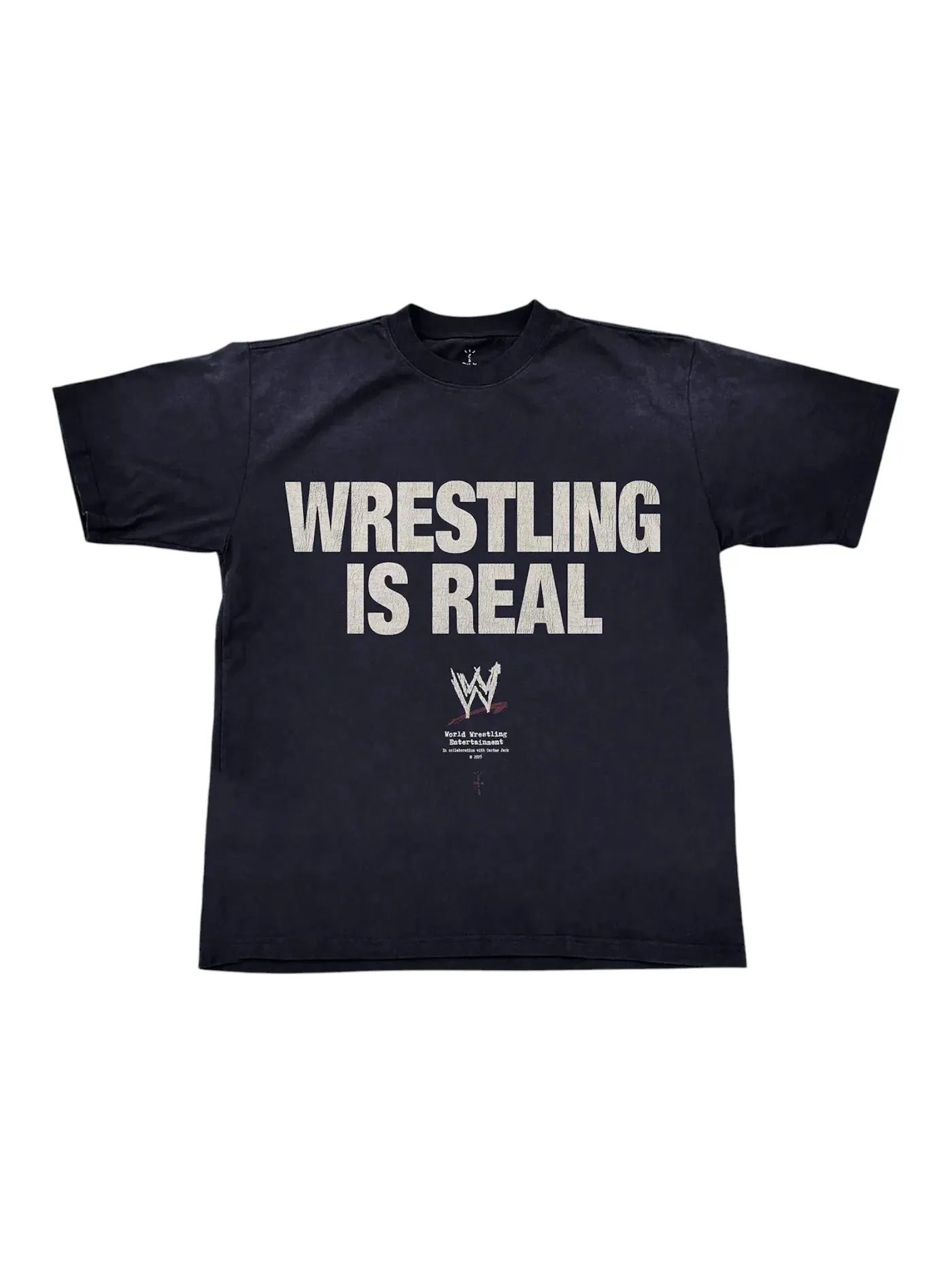 Мужская футболка с принтом Travis Scott Wrestling Is Real Travis Scott — изображение 1 из 2, черный
