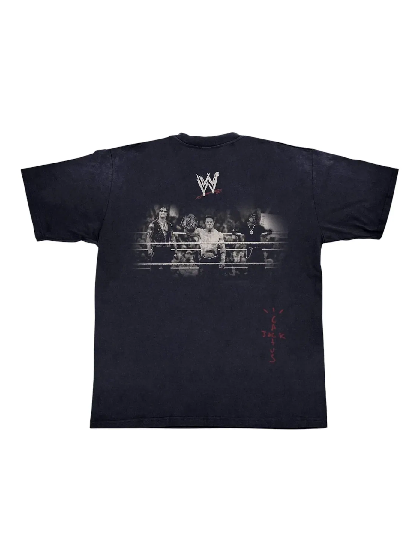 Мужская футболка с принтом Travis Scott Wrestling Is Real Travis Scott — изображение 2 из 2, черный