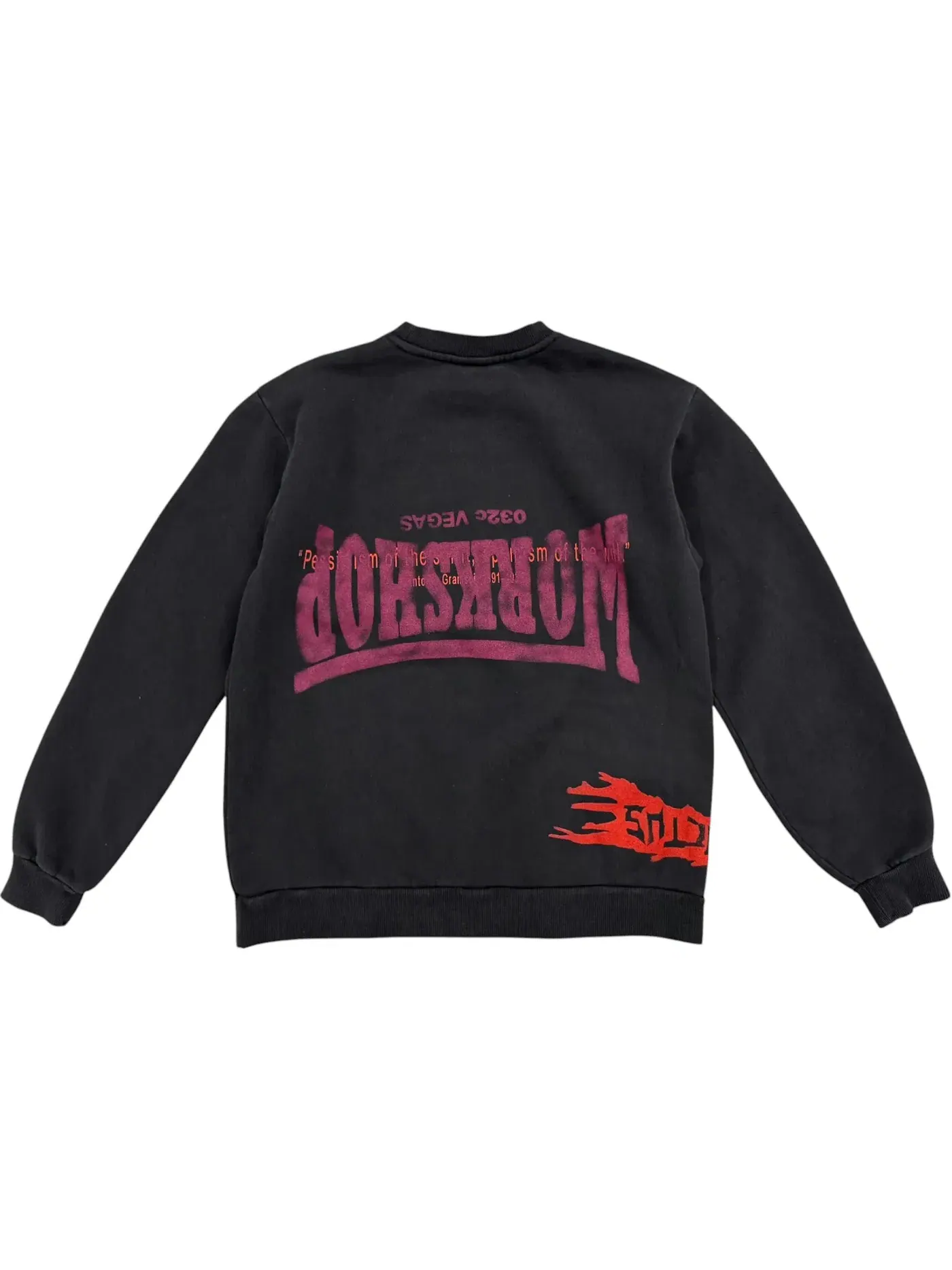 Мужской свитшот с принтом Crewneck Travis Scott — изображение 1 из 2, черный
