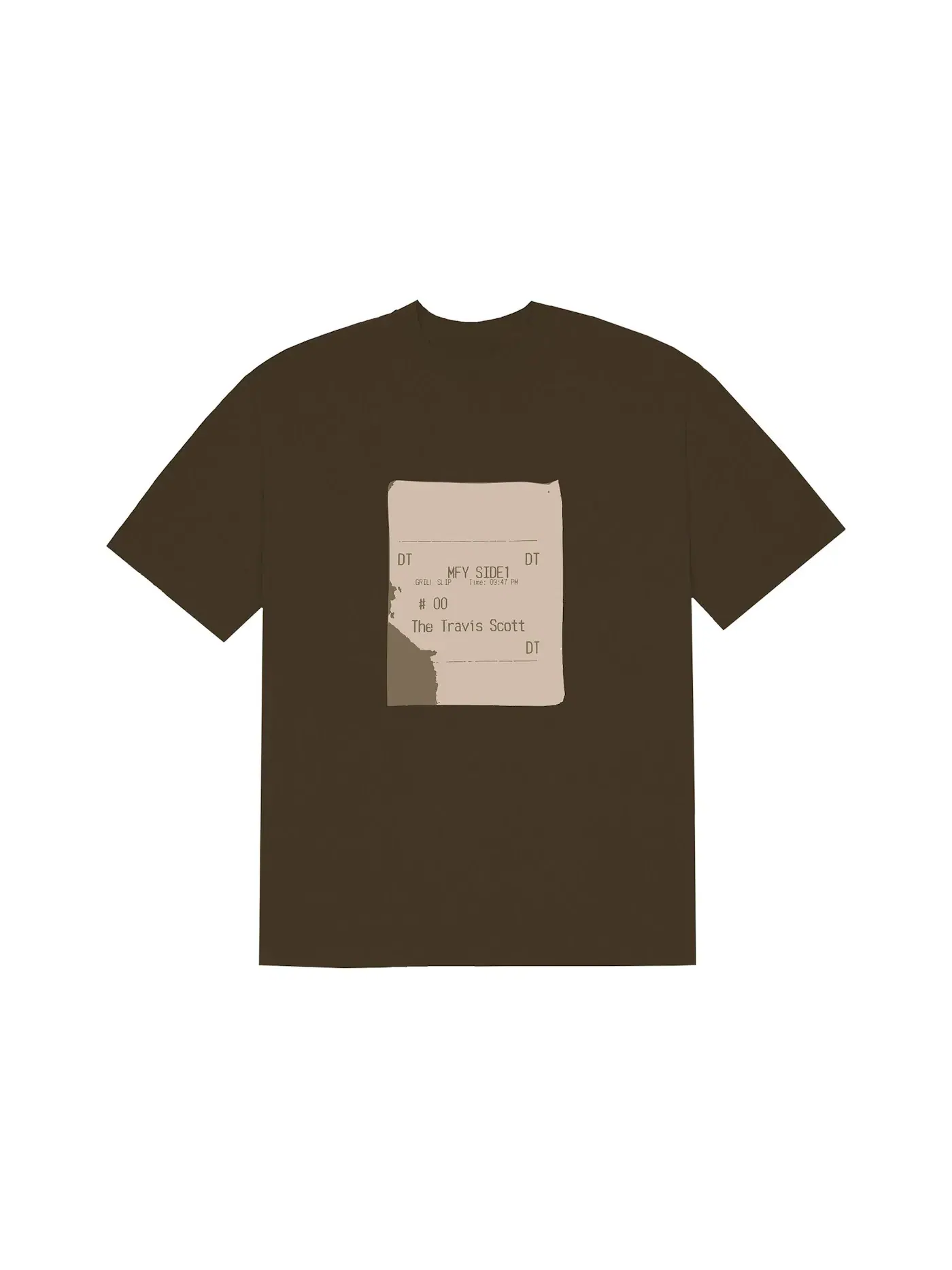 Мужская футболка с принтом Travis Scott x CPFM 4 CJ Grill Slip Travis Scott — изображение 1 из 2, коричневый