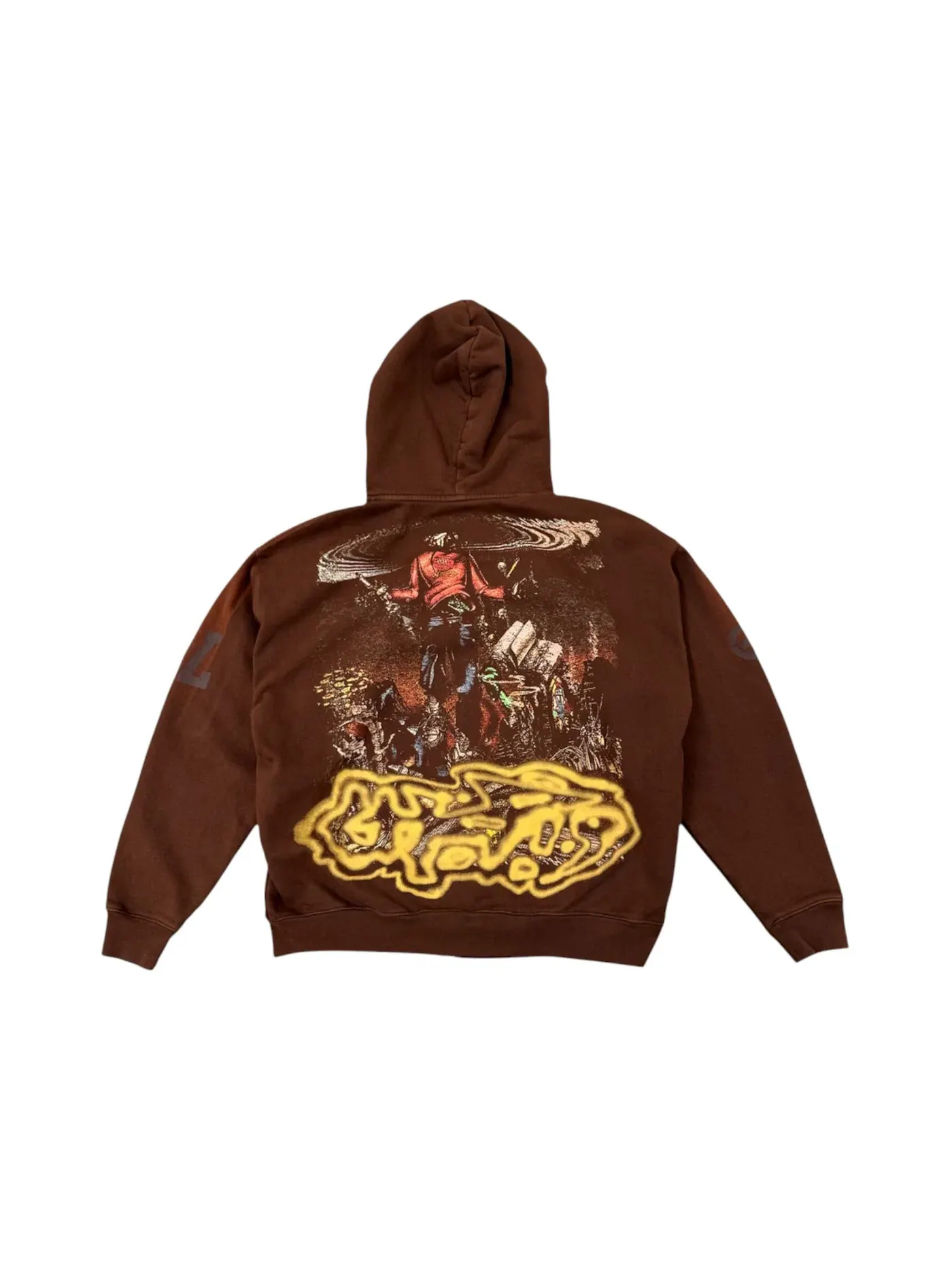 Мужская худи на молнии Travis Scott x Ecko Maintaining Zip Hoodie — изображение 2 из 2, коричневый