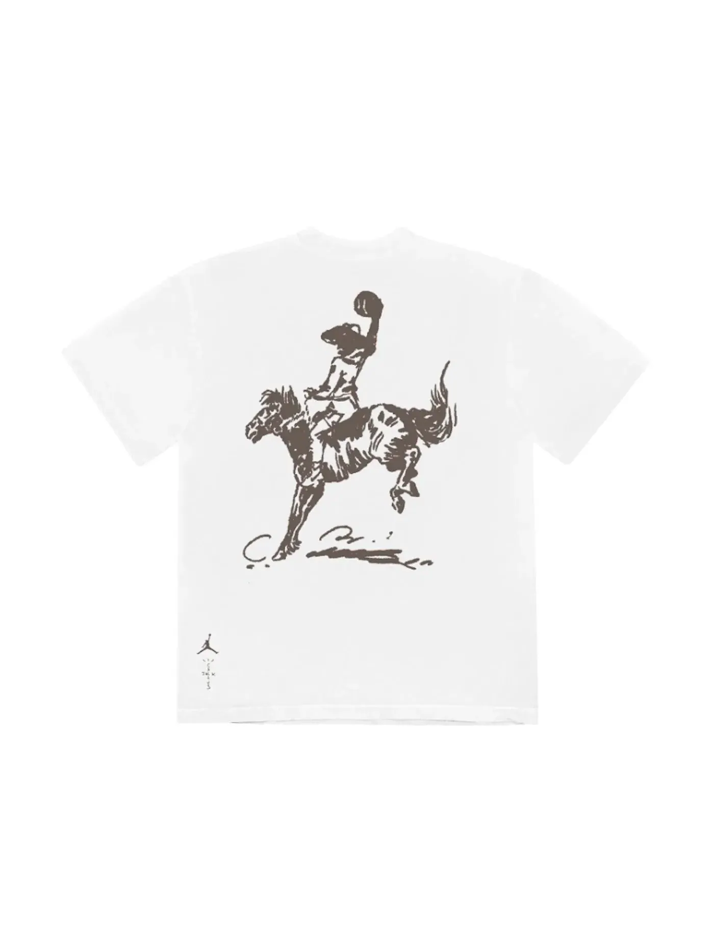 Мужская футболка с принтом Travis Scott x Jordan Best On Earth T-shirt Travis Scott — изображение 2 из 2, белый