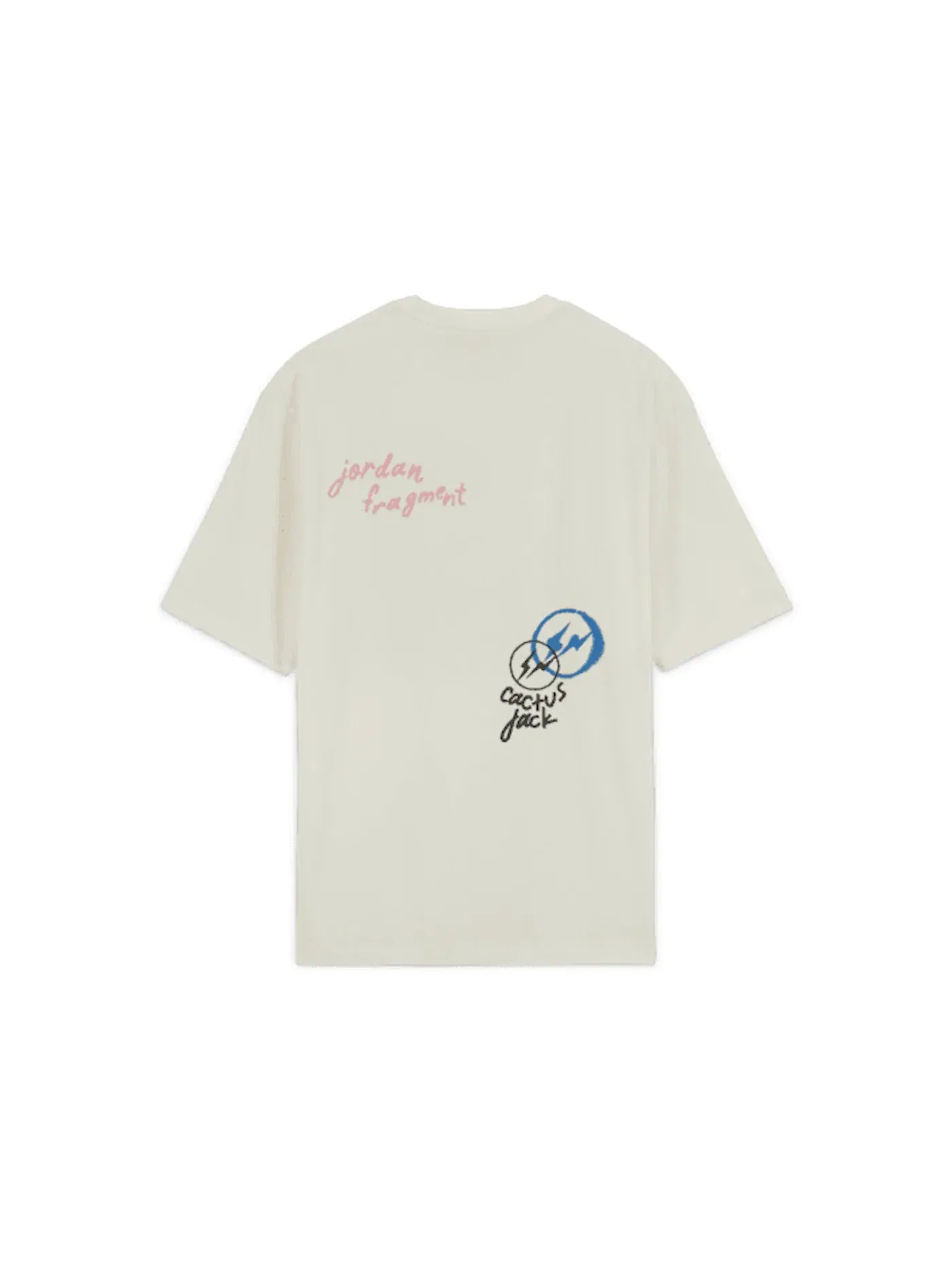 Мужская футболка с принтом Travis Scott x Jordan x Fragment T-shirt — изображение 2 из 2, белый