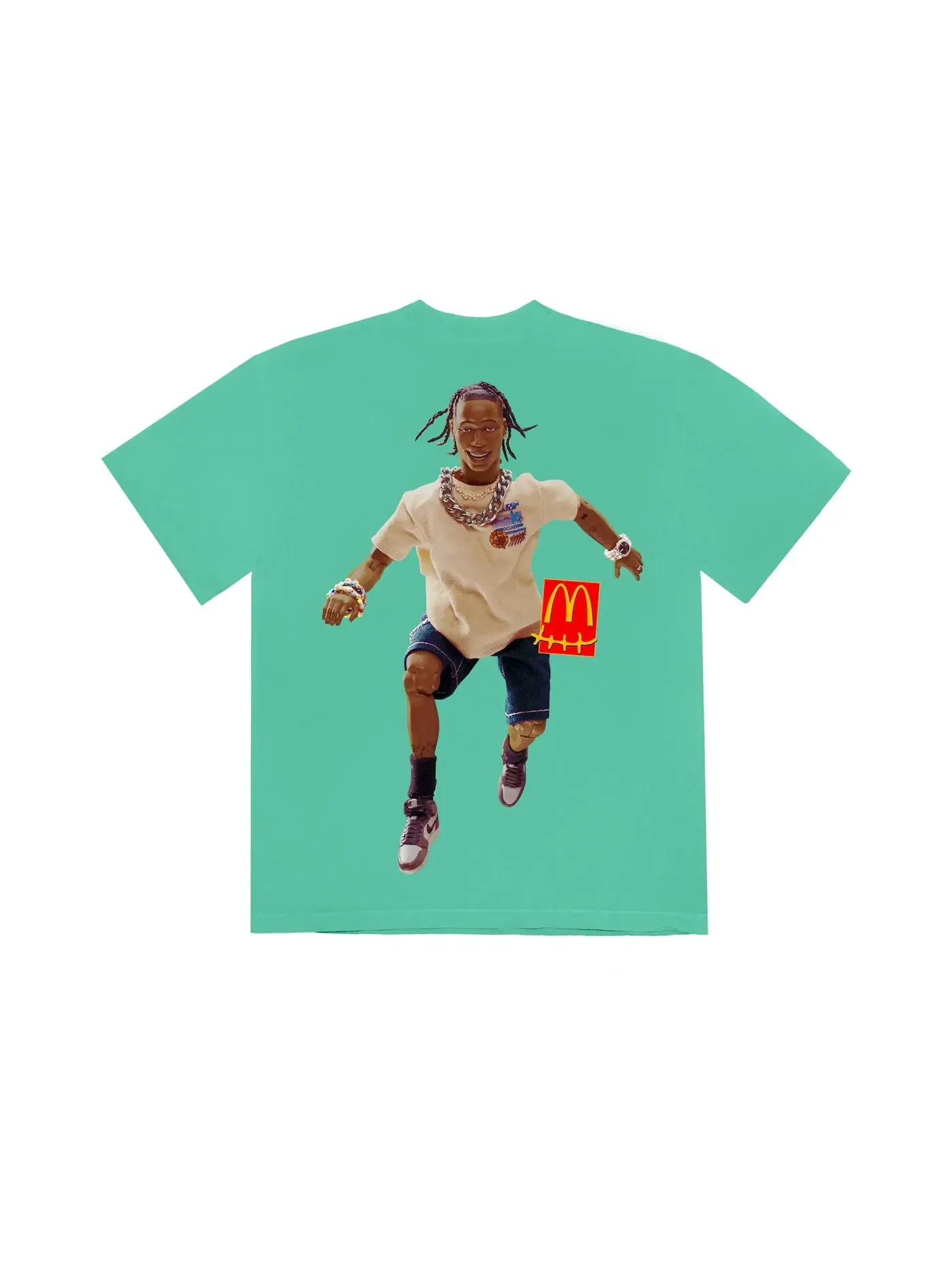 Мужская футболка с принтом Travis Scott x McDonald's Action Figure Series IV T-Shirt — изображение 1 из 2, мята