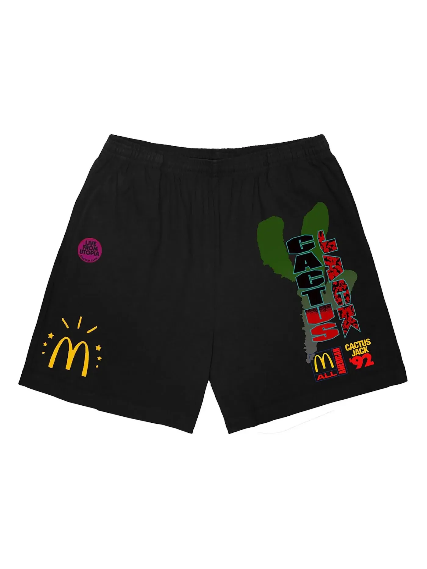 Мужские шорты с принтом Travis Scott x McDonald's All American '92 II Travis Scott — изображение 1 из 2, черный