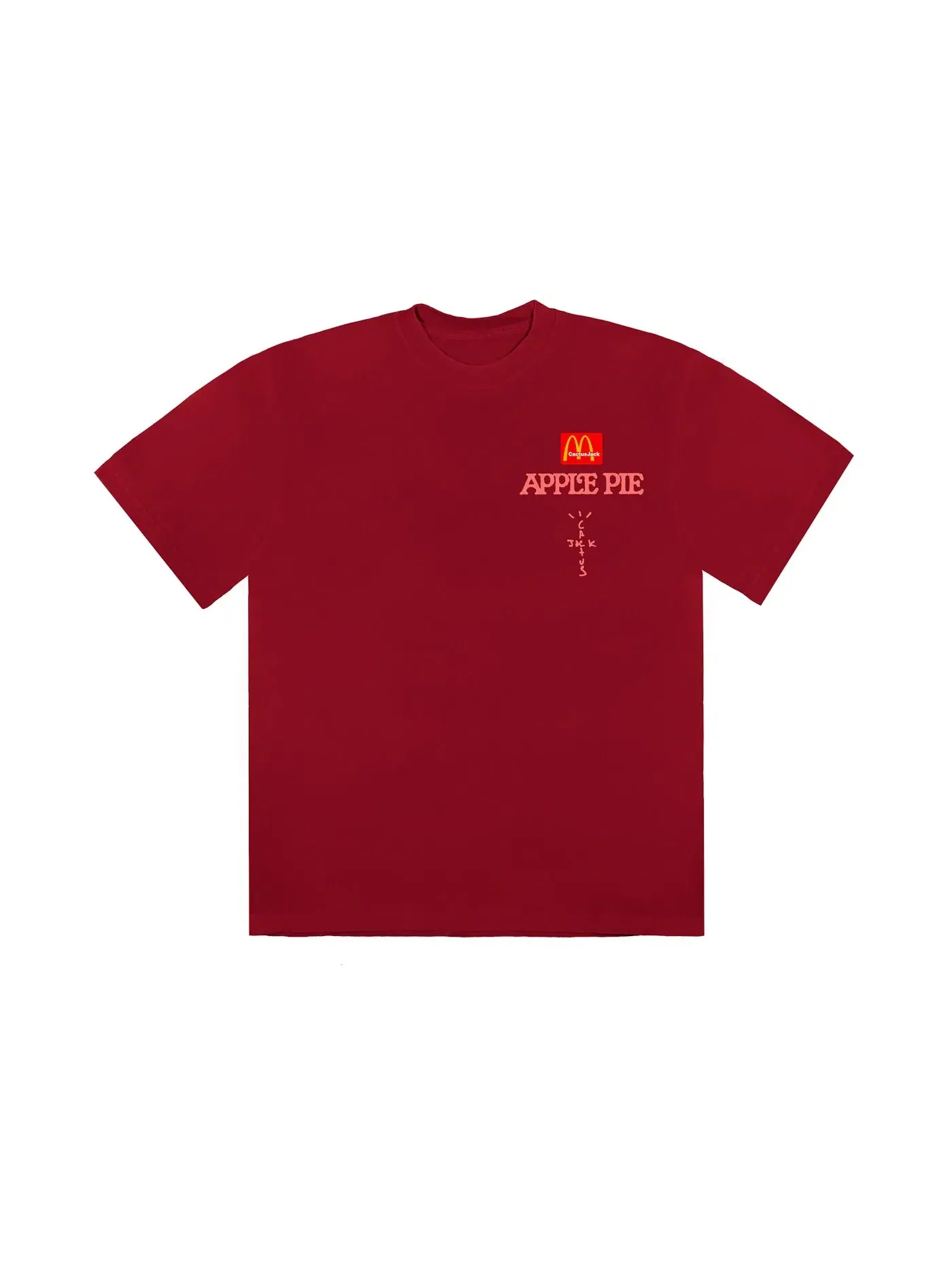 Мужская футболка с принтом Travis Scott x McDonald's Apple Pie T-Shirt — изображение 1 из 2, красный