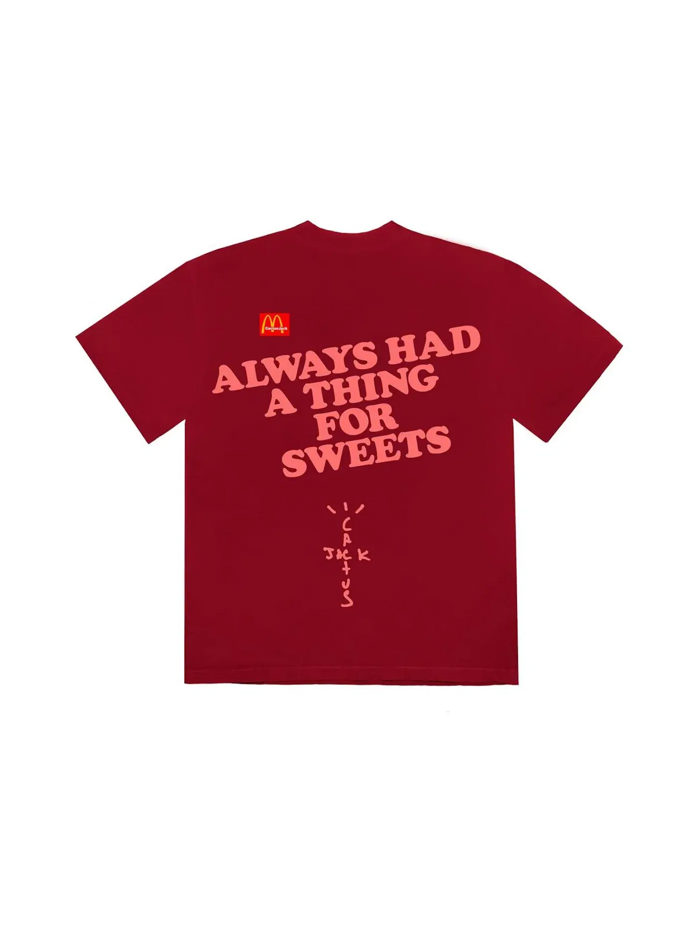 Мужская футболка с принтом Travis Scott x McDonald's Apple Pie T-Shirt — изображение 2 из 2, красный