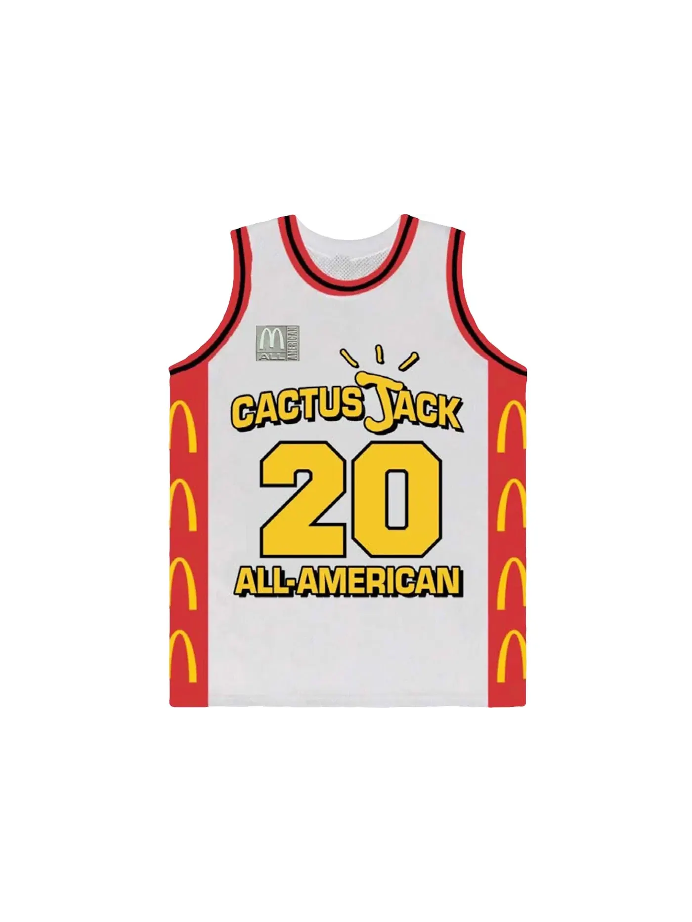 Мужская джерси Travis Scott x McDonald's Cactus Jack All American Jersey — изображение 1 из 2, белый