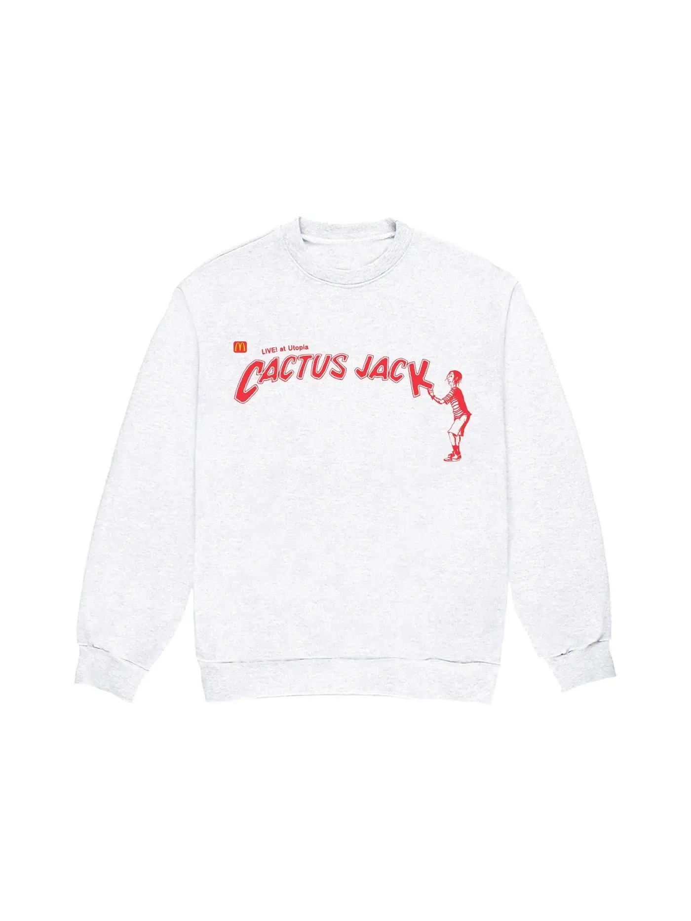 Мужской свитшот с принтом Cactus Jack Spelling II Crewneck Travis Scott — изображение 1 из 2, белый