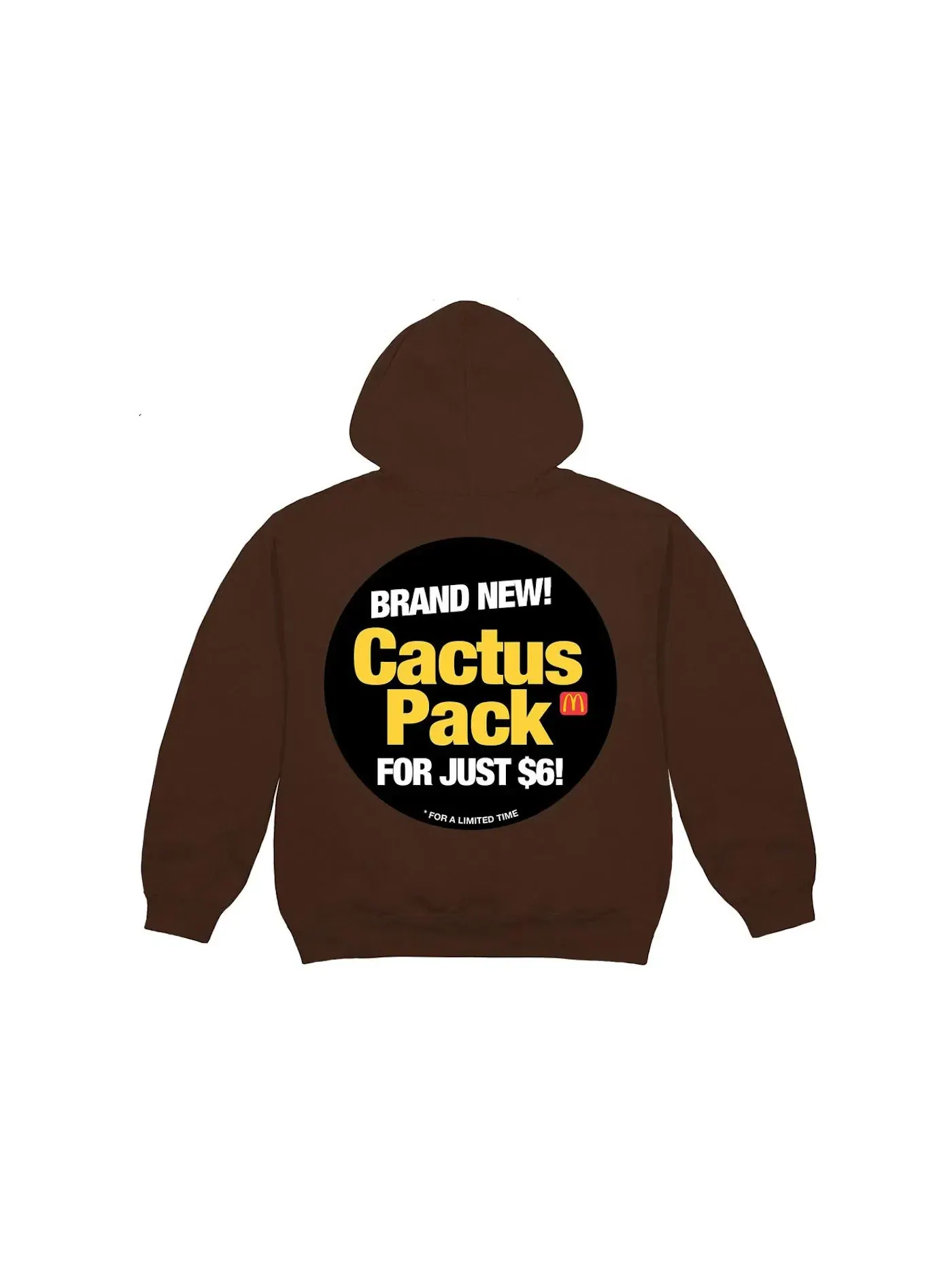 Мужская худи с принтом Cactus Pack Sticker Travis Scott — изображение 2 из 2, коричневый