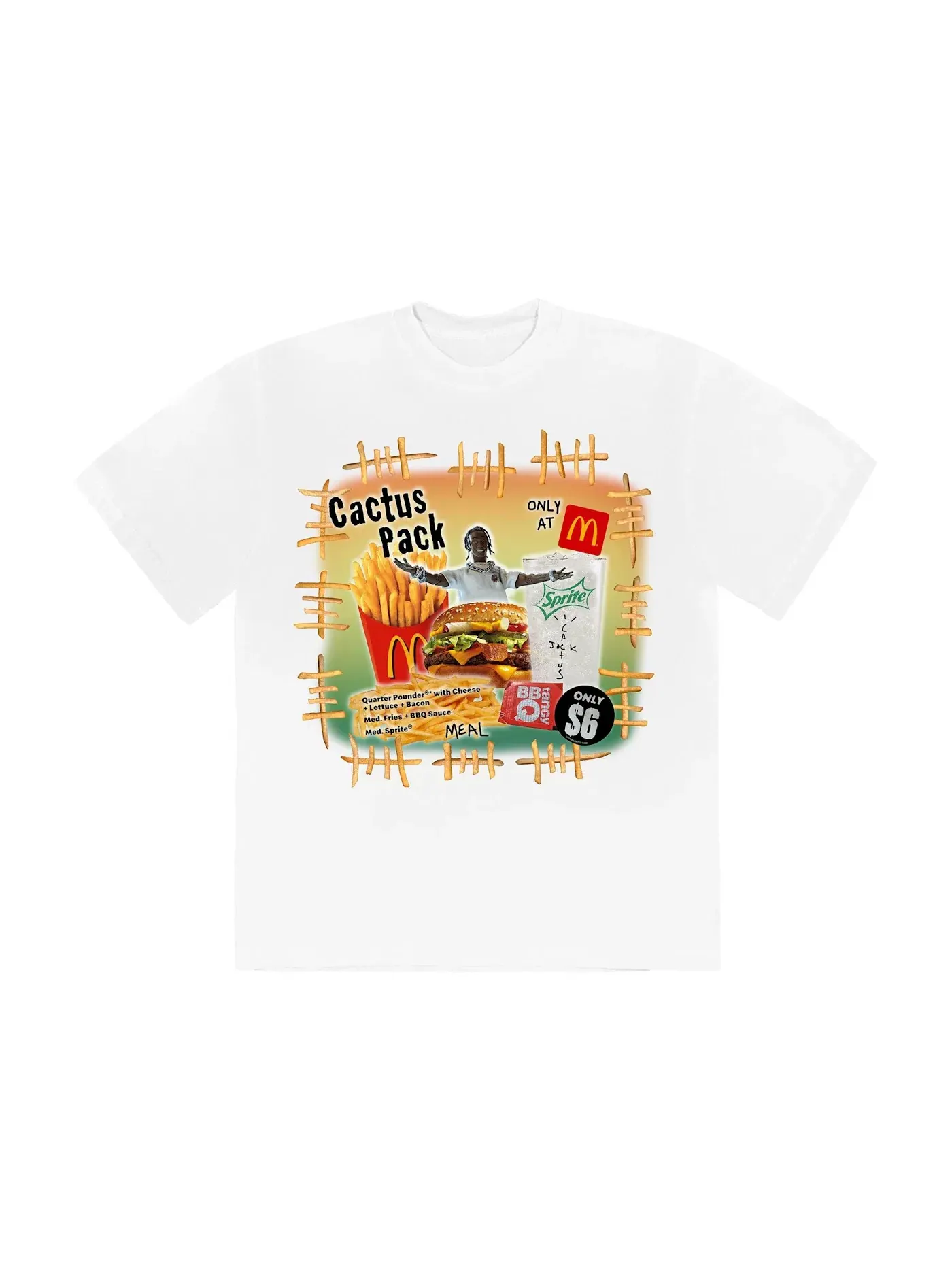Мужская футболка с принтом Travis Scott x McDonald's Cactus Pack Vintage Bootleg II T-Shirt Travis Scott — изображение 1 из 1