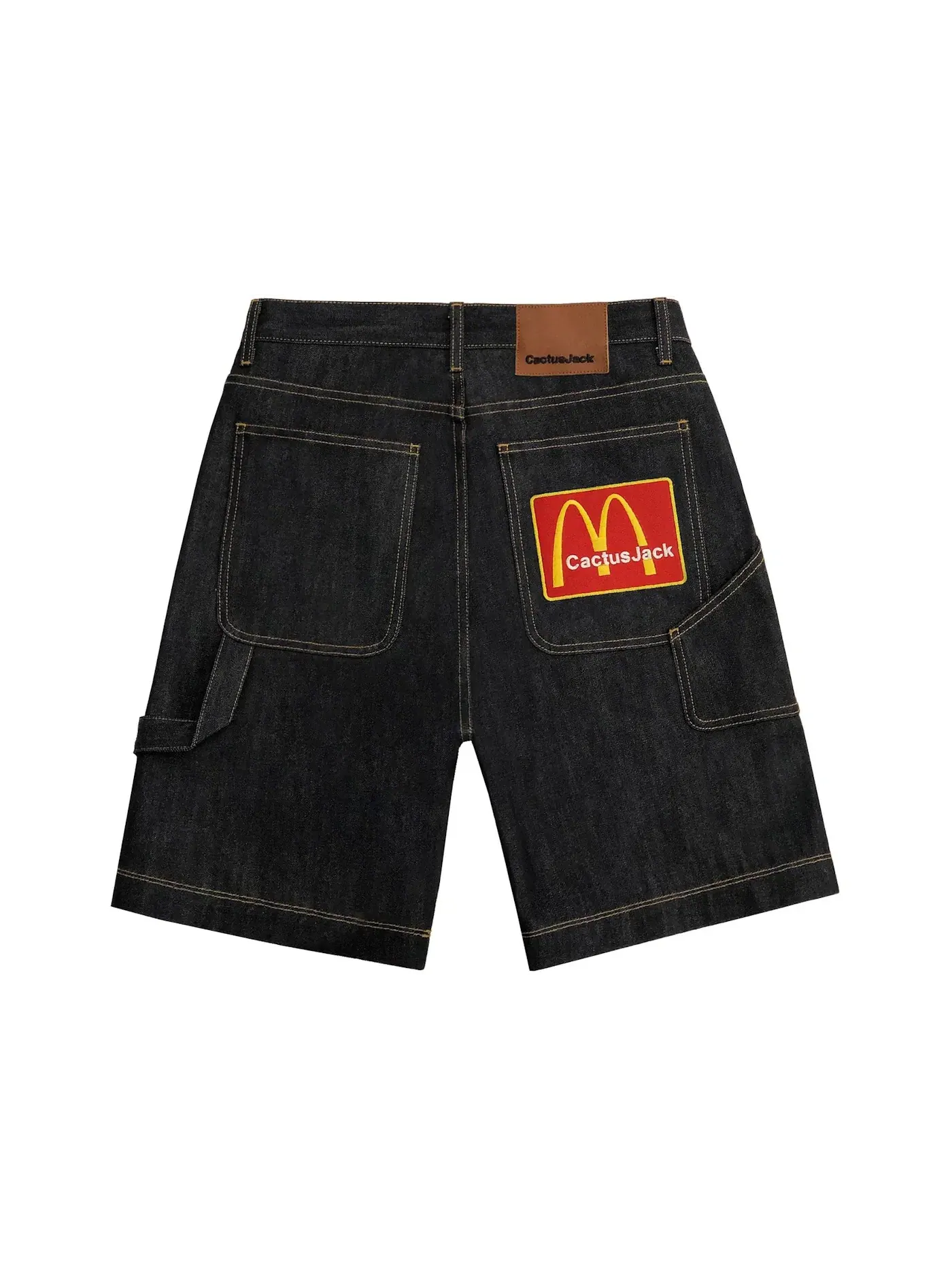 Мужские джинсовые шорты с принтом Denim Shorts Travis Scott — изображение 1 из 2, синий