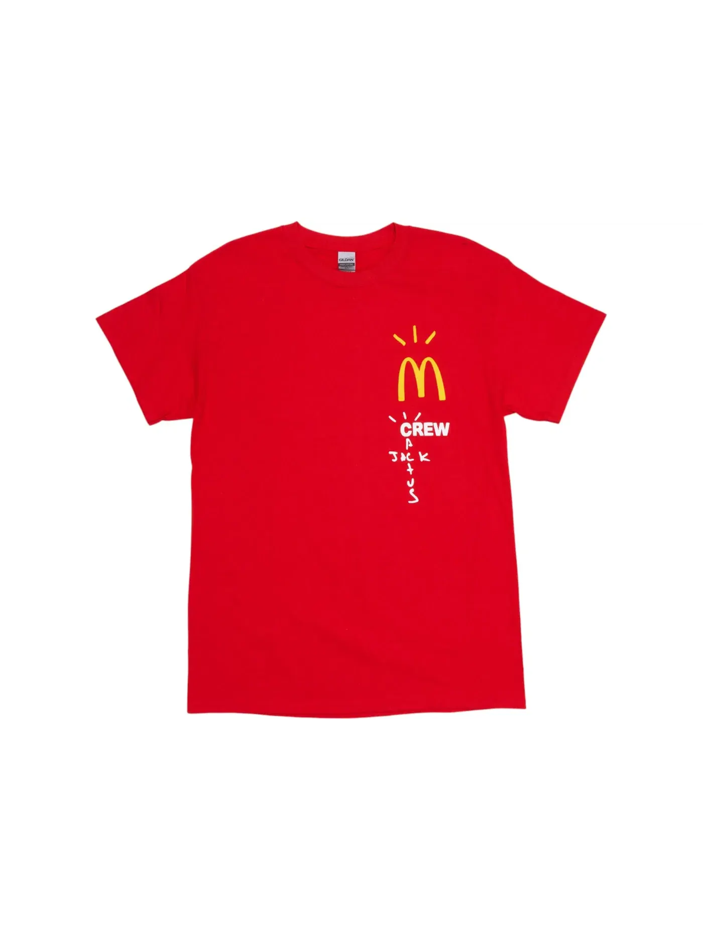 Мужская футболка с принтом Travis Scott x McDonald's Crew T-shirt Travis Scott — изображение 1 из 1, красный