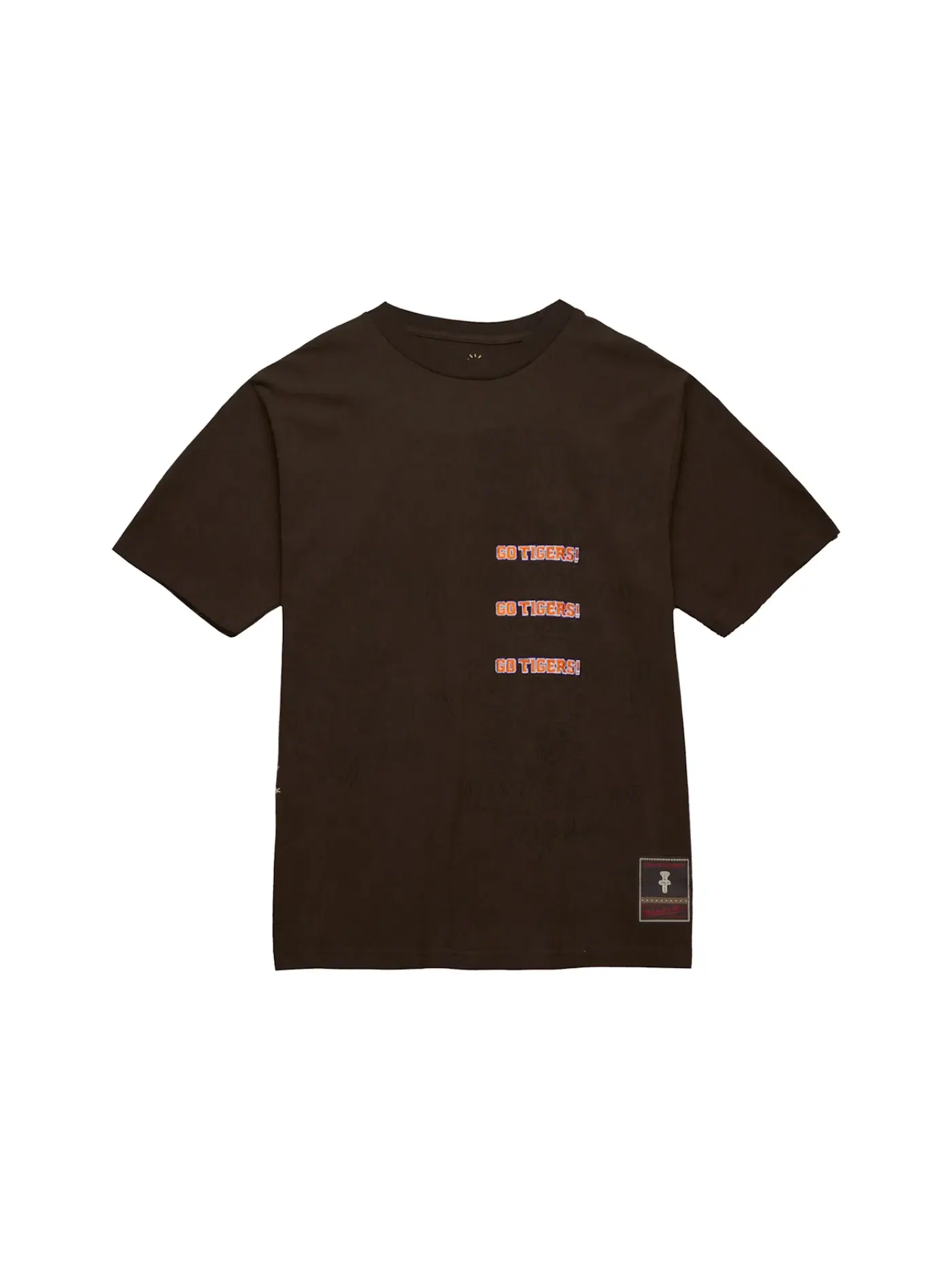 Унисекс футболка с принтом Travis Scott x Mitchell & Ness Clemson Tigers Seal — изображение 1 из 2, коричневый