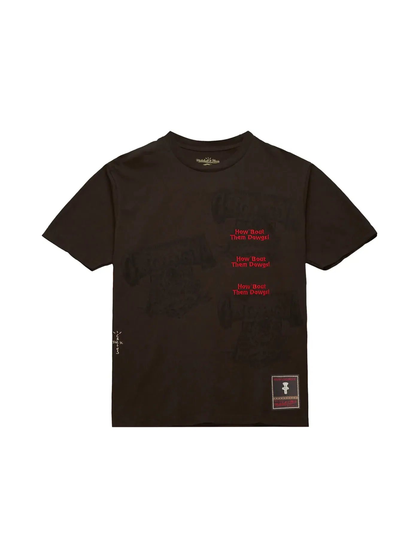 Детская футболка хлопковая Travis Scott T-Shirt — изображение 1 из 2, коричневый