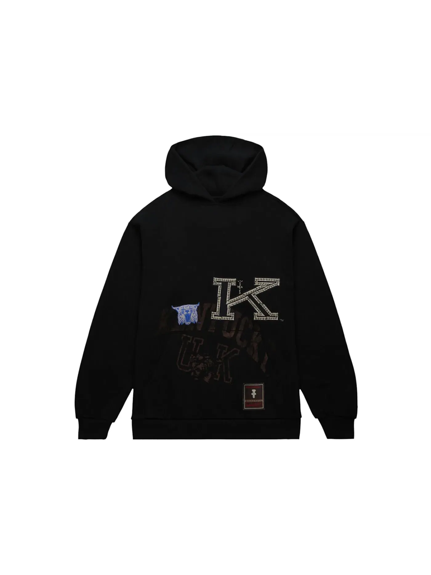Унисекс худи с оверлап-принтом Hoodie Travis Scott — изображение 1 из 2, черный