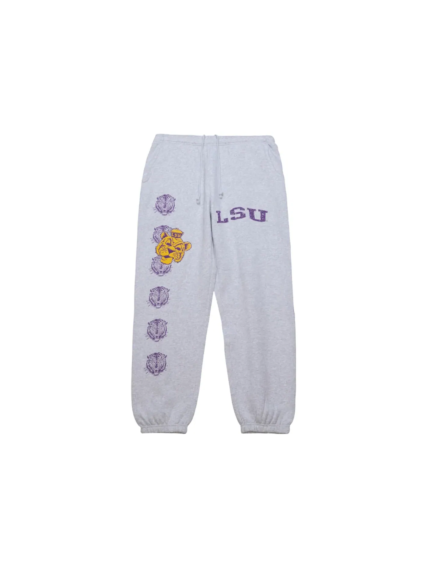 Детские спортивные штаны хлопковые Travis Scott x Mitchell & Ness LSU Tigers Classic Sweatpants — изображение 1 из 2, серый