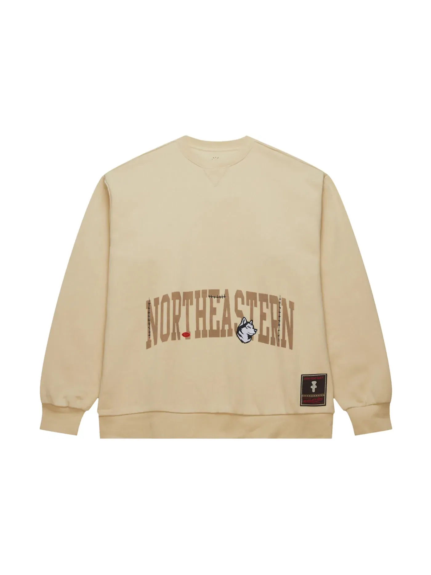Детский свитшот с принтом Northeastern Huskies Pullover Sweatshirt Travis Scott — изображение 1 из 2, бежевый