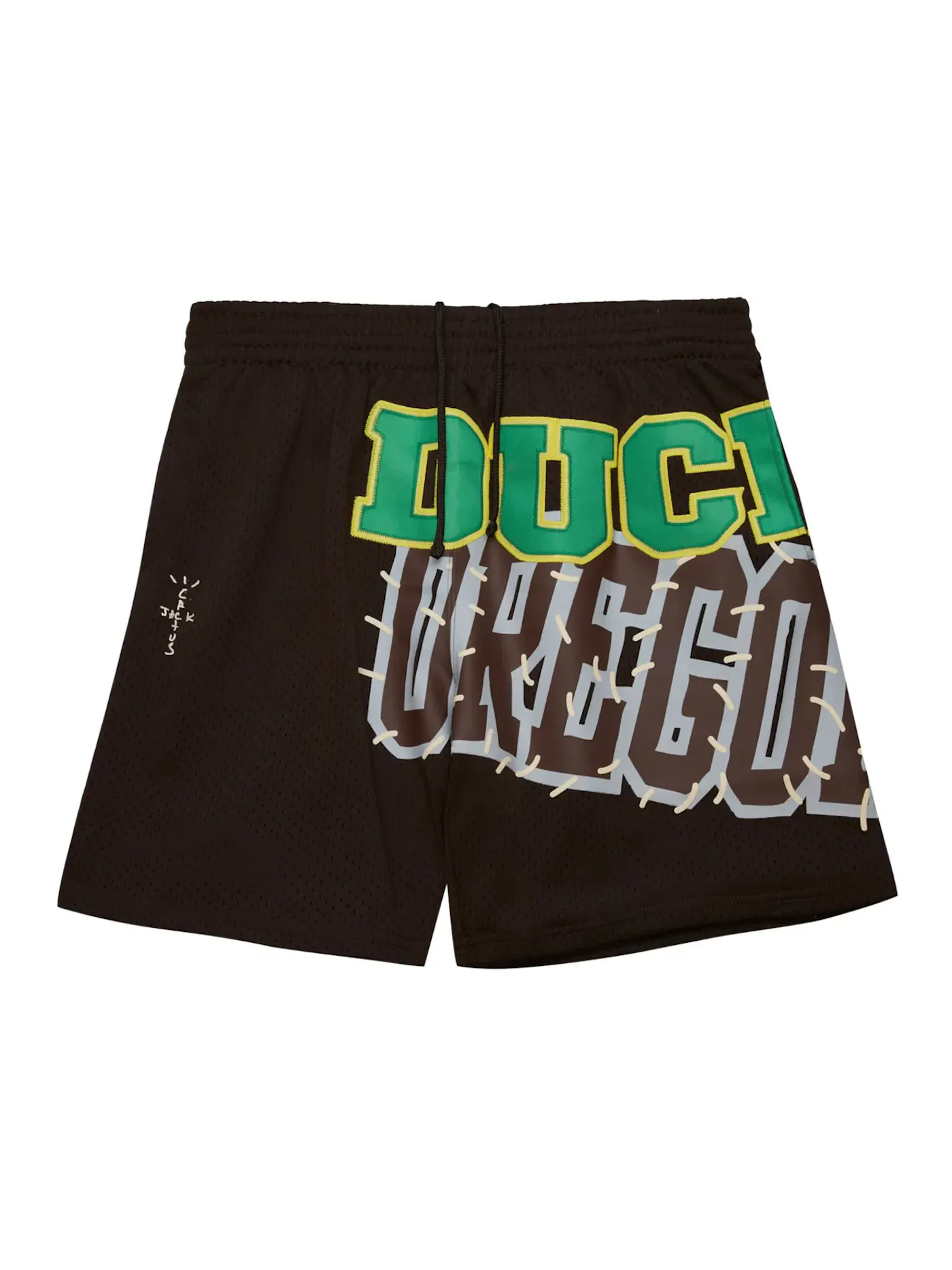 Детские шорты с принтом Travis Scott Oregon Ducks Shorts — изображение 1 из 2, коричневый